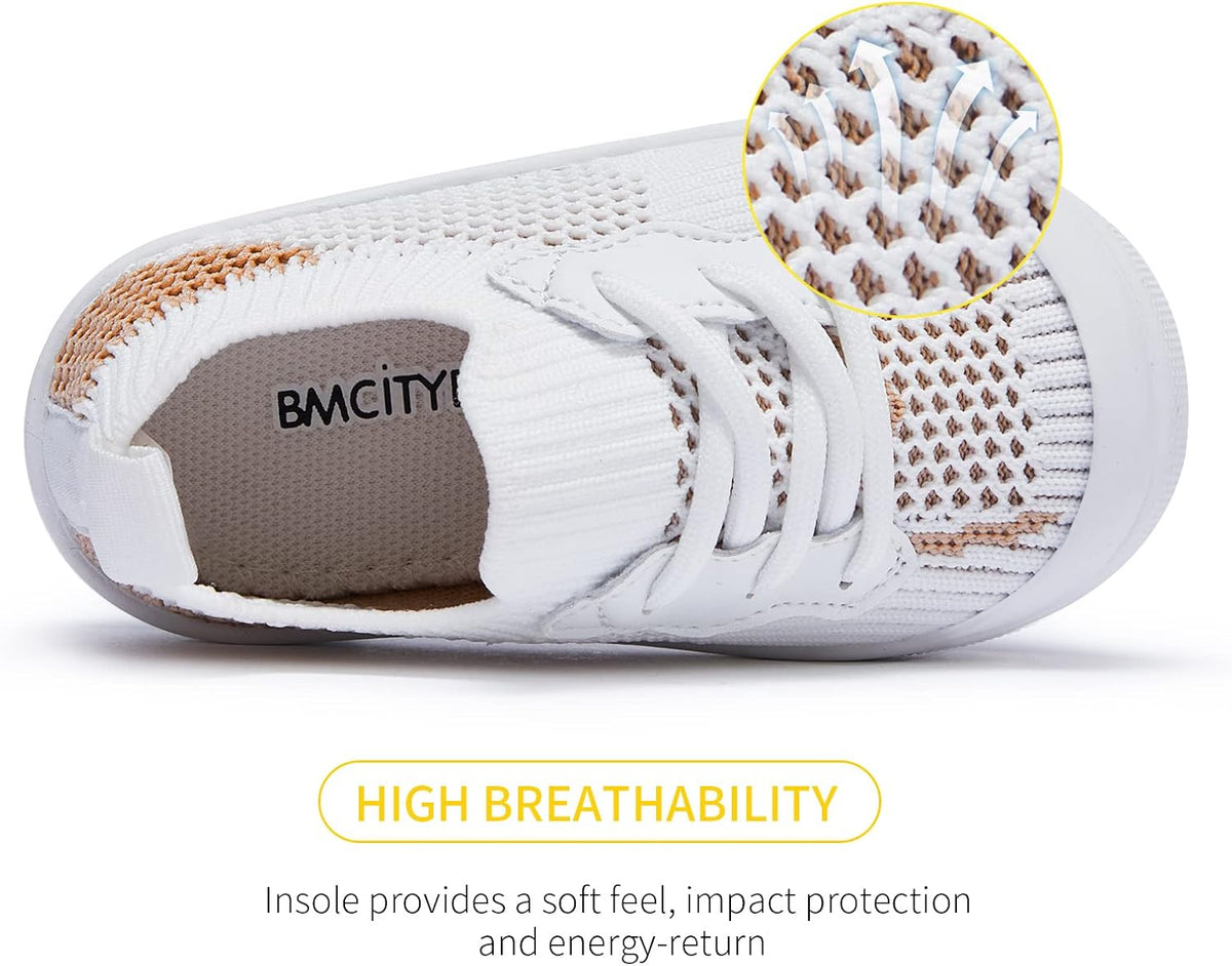 BMCiTYBM Baby Sneakers Girls Boys Lightweight Breathable Mesh First Walkers Shoes 6-24 Months