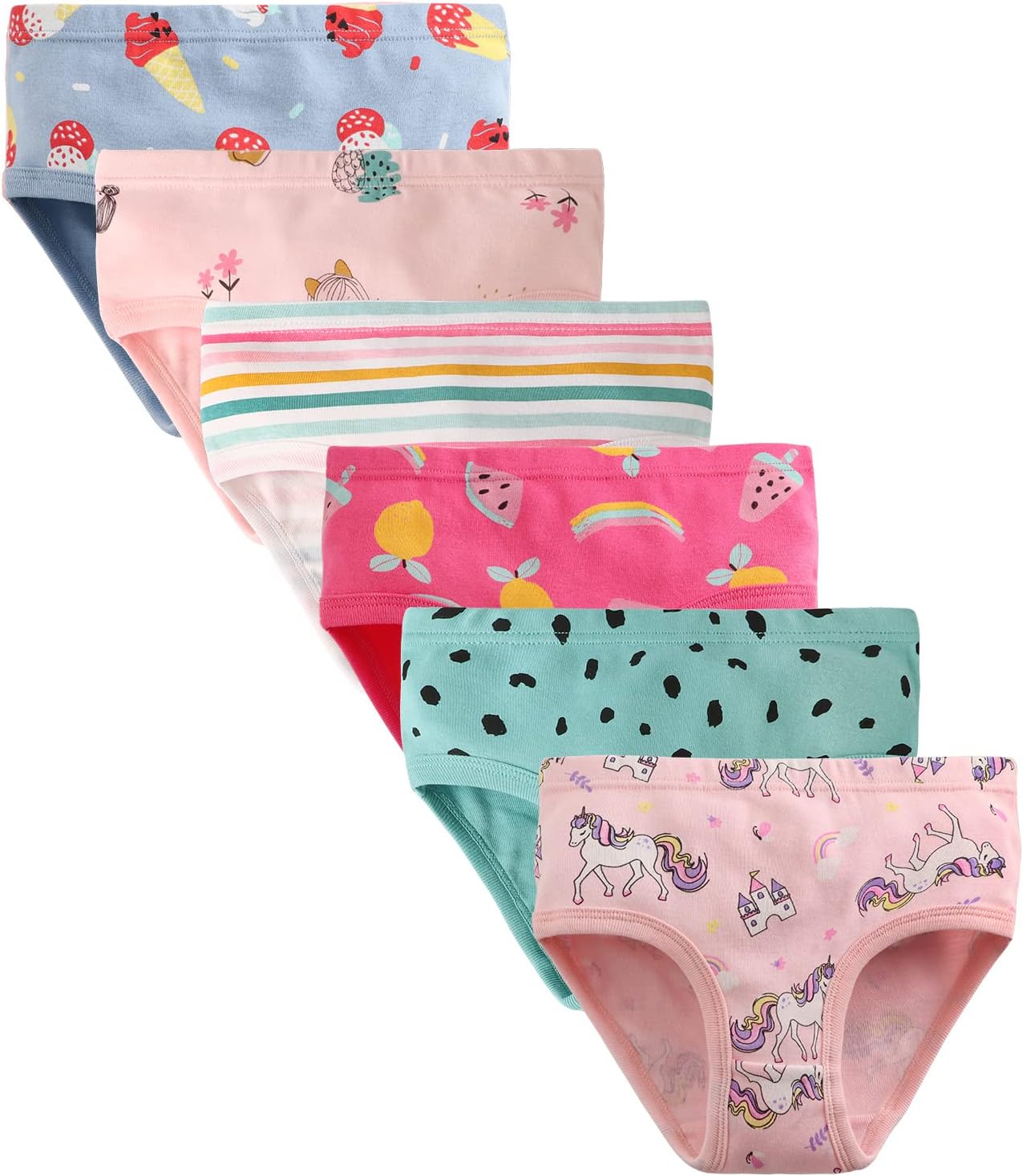 Hahan Girls Soft Panties Toddler Girls Cotton Underwear Kids Briefs
