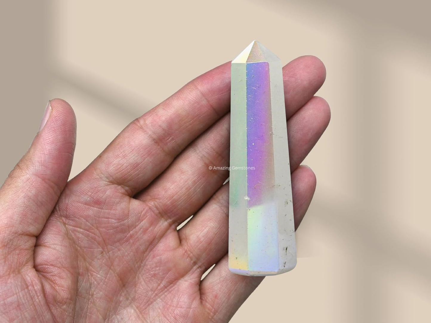 Amazing Gemstone Angel Aura Rose Quartz Crystal Towers ~ Natural Healing Crystal Point Obelisk for Reiki Healing and Crystal Grid (2" to 3" Inch)