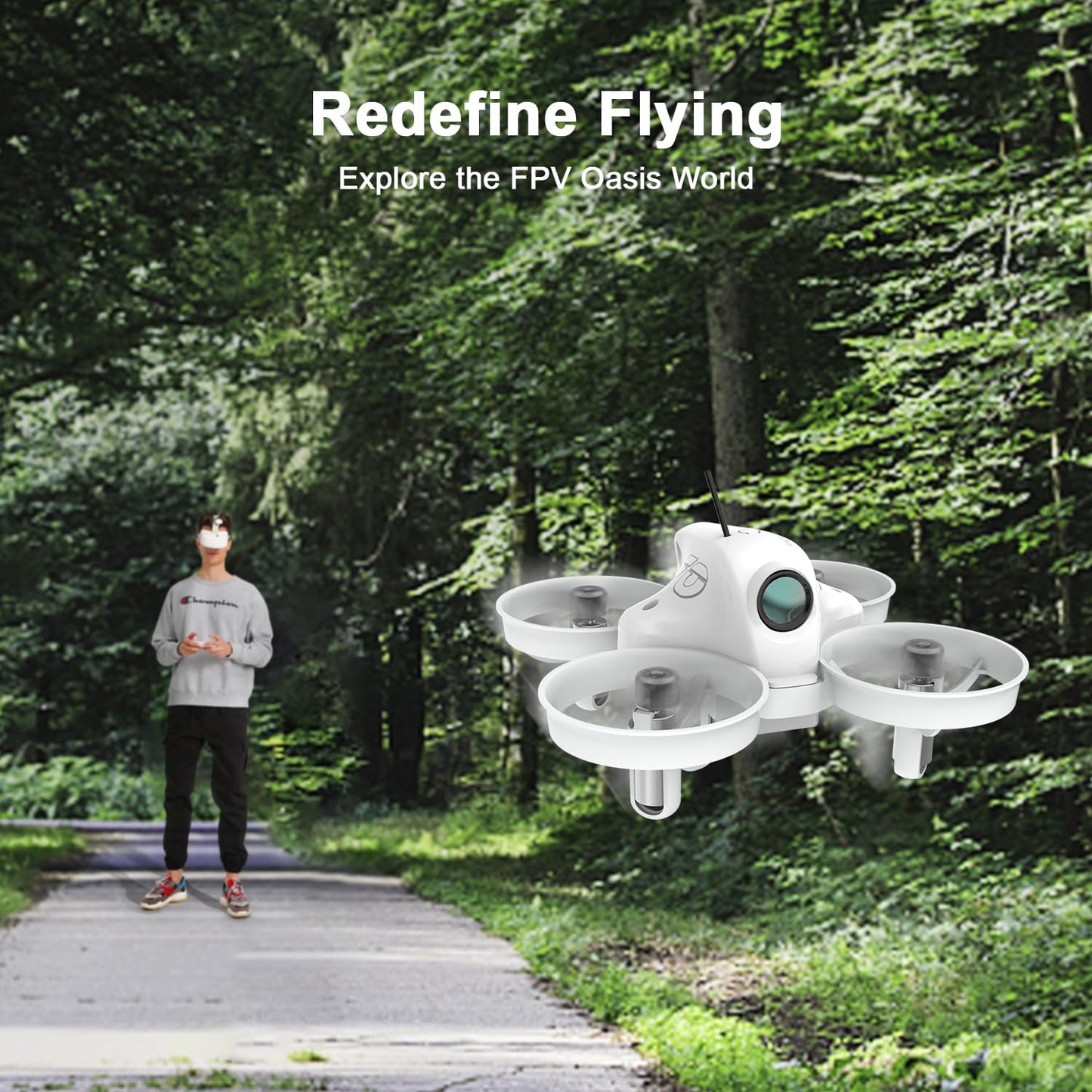 APEX FPV Drone Kit, Drone with Goggles,Brushed FPV Racing drone for Beginners,Low-Latency 5.8G Transmission, Drop-Resistant,VR70-2.0