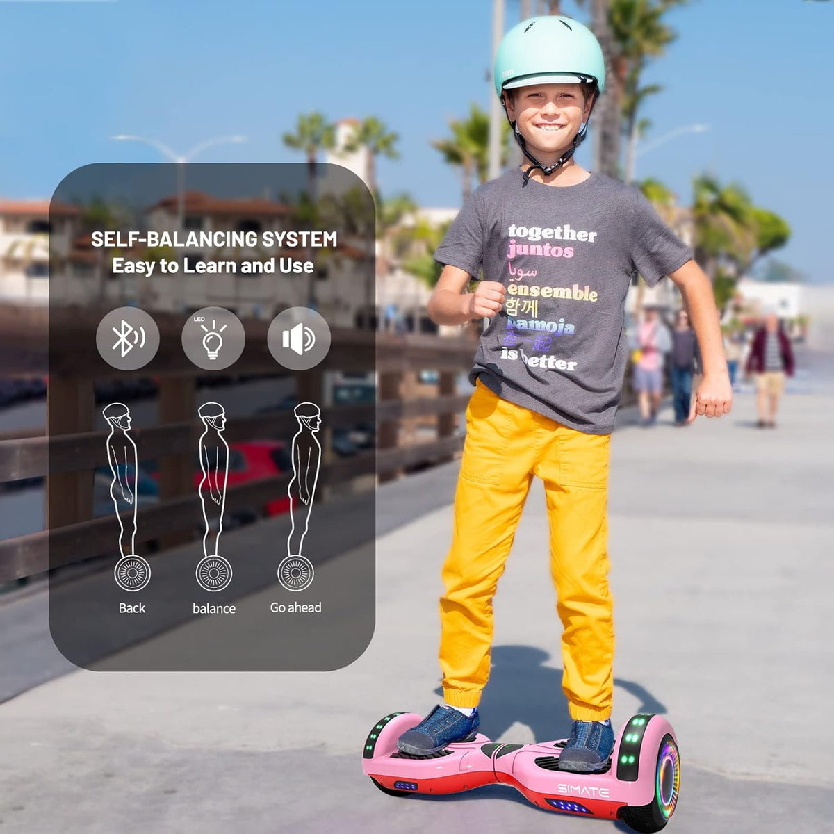 Scooter, Bluetooth & Corlorful LED Lights, Gifts for Kids & Adults & Girls & Boys, for All Ages