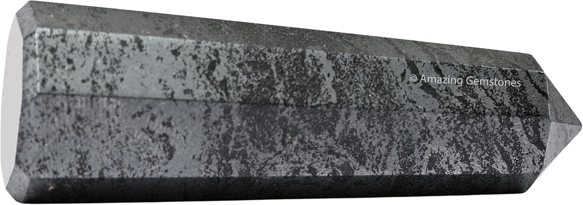 Amazing Gemstone Hematite Crystal Towers - Natural Healing Crystal Point Obelisk for Reiki Healing and Crystal Grid (3 Inch)