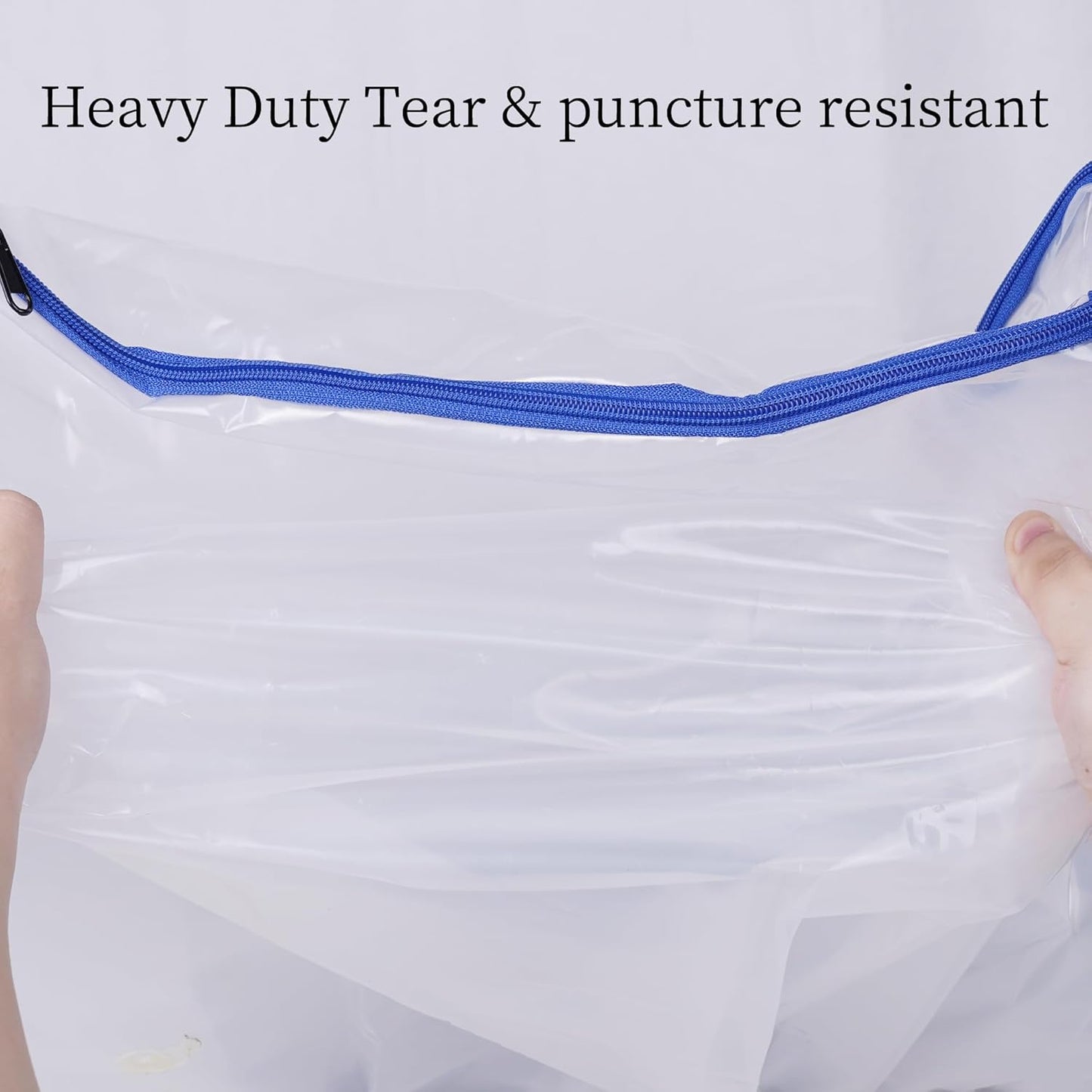 2 Pack King Mattress Bags for Moving and Storage-5 Mil Zipper Plastic Waterproof Mattress Storage Bags