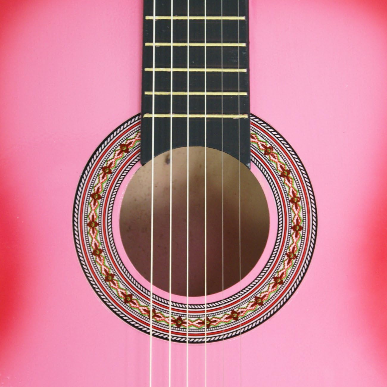 ZENY Beginners 38 inch Acoustic Guitar Package Kit for Right-handed Starters Kids Music Lovers w/Case, Strap, Pitch Pipe and Pick (Pink)