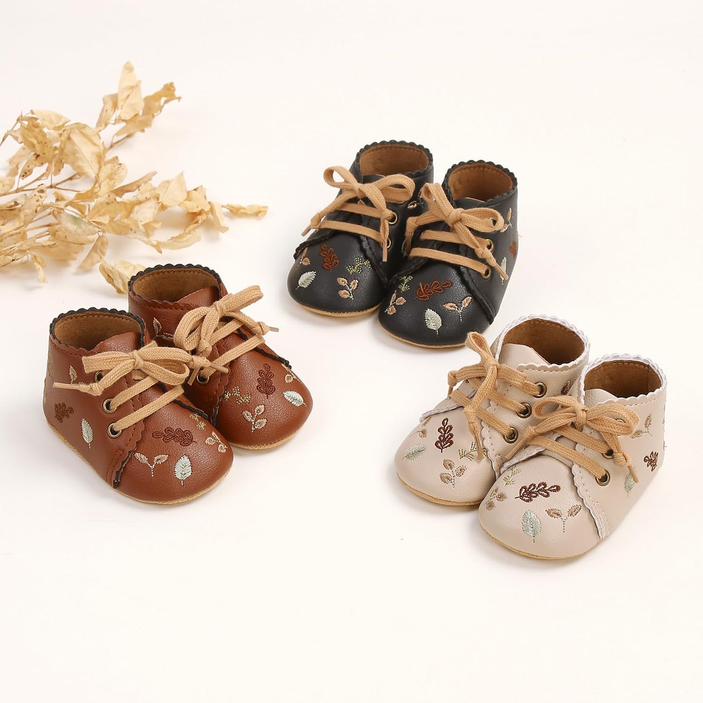 Baby Shoes Mary Jane Flats Non Slip Soft Sole Infant Toddler Sneakers First Walkers Party Christmas Dress Shoes