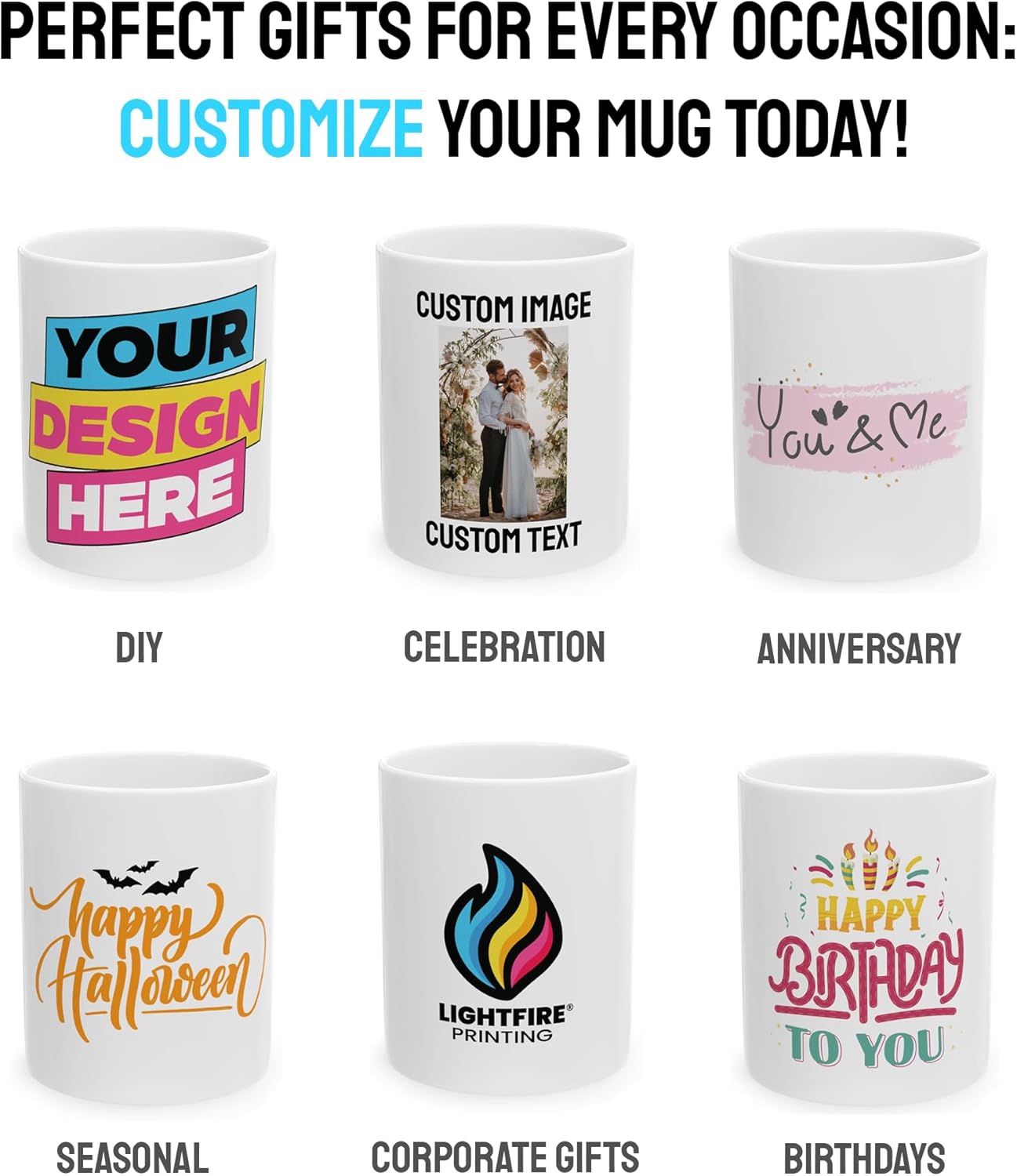 Personalized Coffee Mug – Custom Photo, Text, or Logo Ceramic Mug Tea Cup | Taza Personalizada with Picture or Message | Customized Gift Idea for Men & Women, Mom, Dad, Friends (White/Red-01, 11oz)