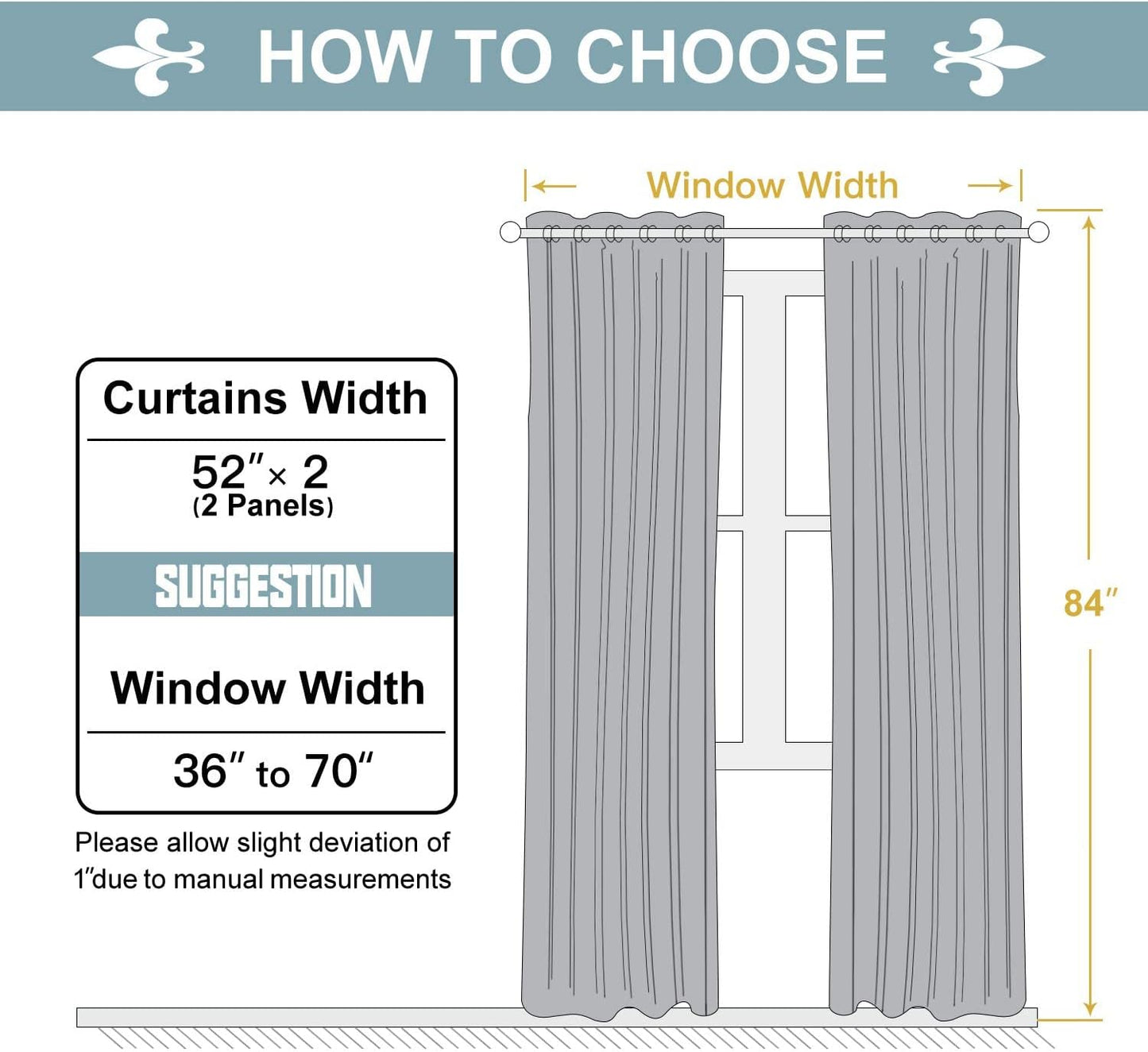 ChrisDowa Grommet Blackout Curtains for Bedroom and Living Room - 2 Panels Set Thermal Insulated Room Darkening Curtains (Dark Grey, 52W x 84L)