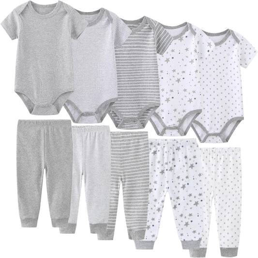 Unisex Baby Boy Girl Pants Sets 10 pack Cotton Casual New born Clothes Comfort Infant Outfit