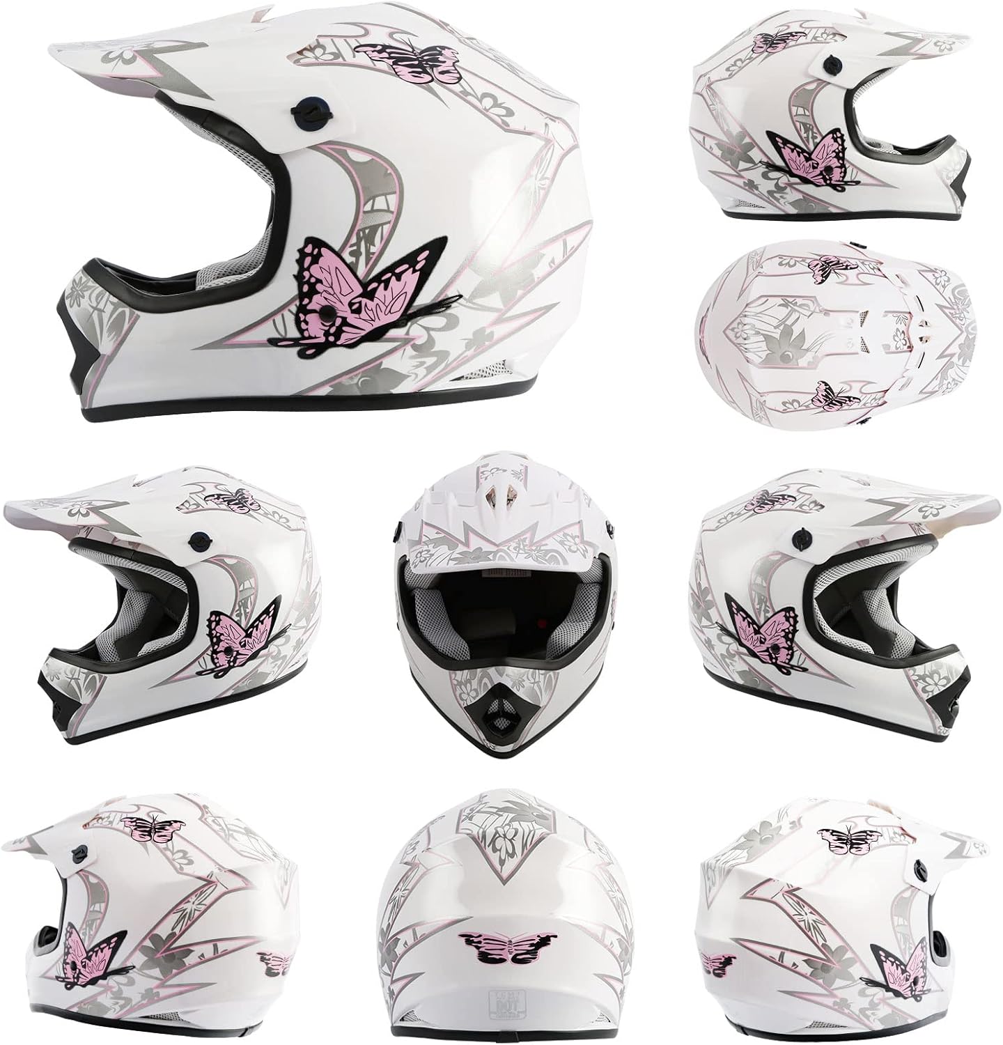 TCMT Dot Youth & Kids Motorcycle Off-Road Helmet Full Face Motocross Street Dirt Bike Mountain Bike BMX MX ATV Helmet+Goggles+Gloves New