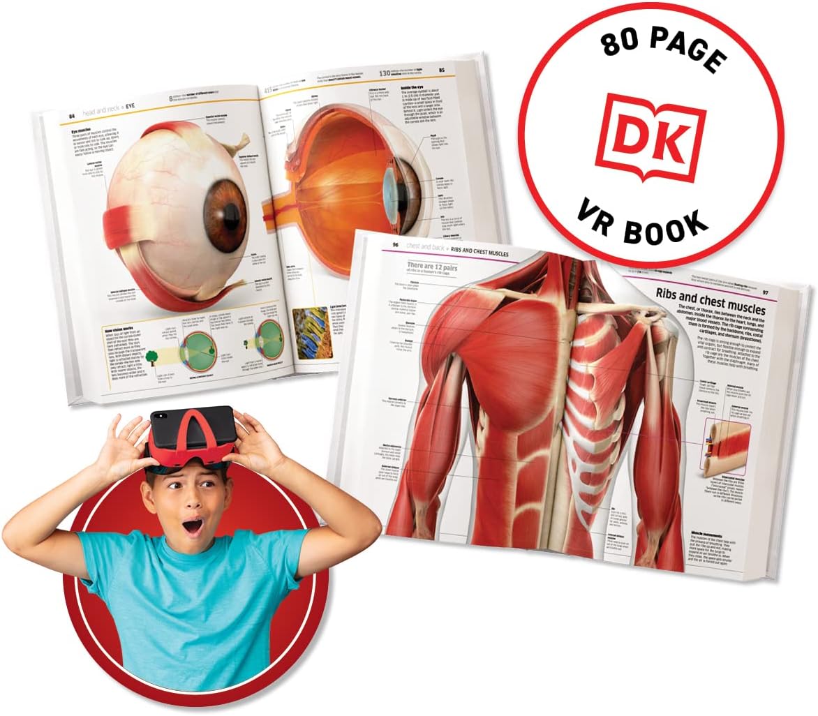 Virtual Reality Human Body Gift Box- Illustrated Interactive VR Book and STEM Learning Activity Set - for Ages 8 and Up