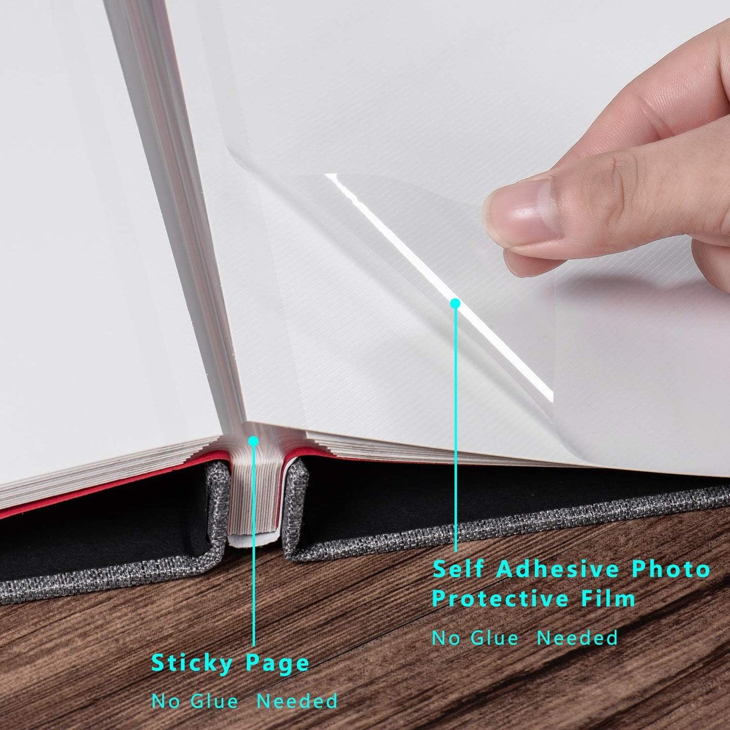 Photo Album Self Adhesive Scrapbook Album for 4×6 Pictures DIY Magnetic Linen Cover Album 30 Blank Pages Great Gift for Family, Wedding, Birthday, Christmas, Anniversary(Green)
