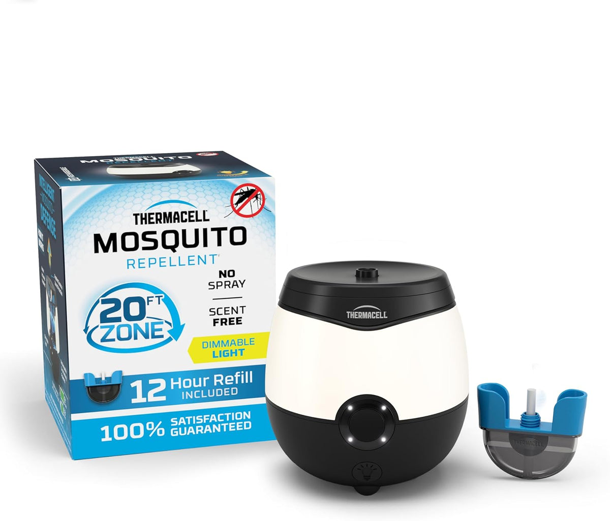 Thermacell E-Series Rechargeable Mosquito Repeller with 20’ Mosquito Protection Zone; Bug Spray Alternative; Scent Free