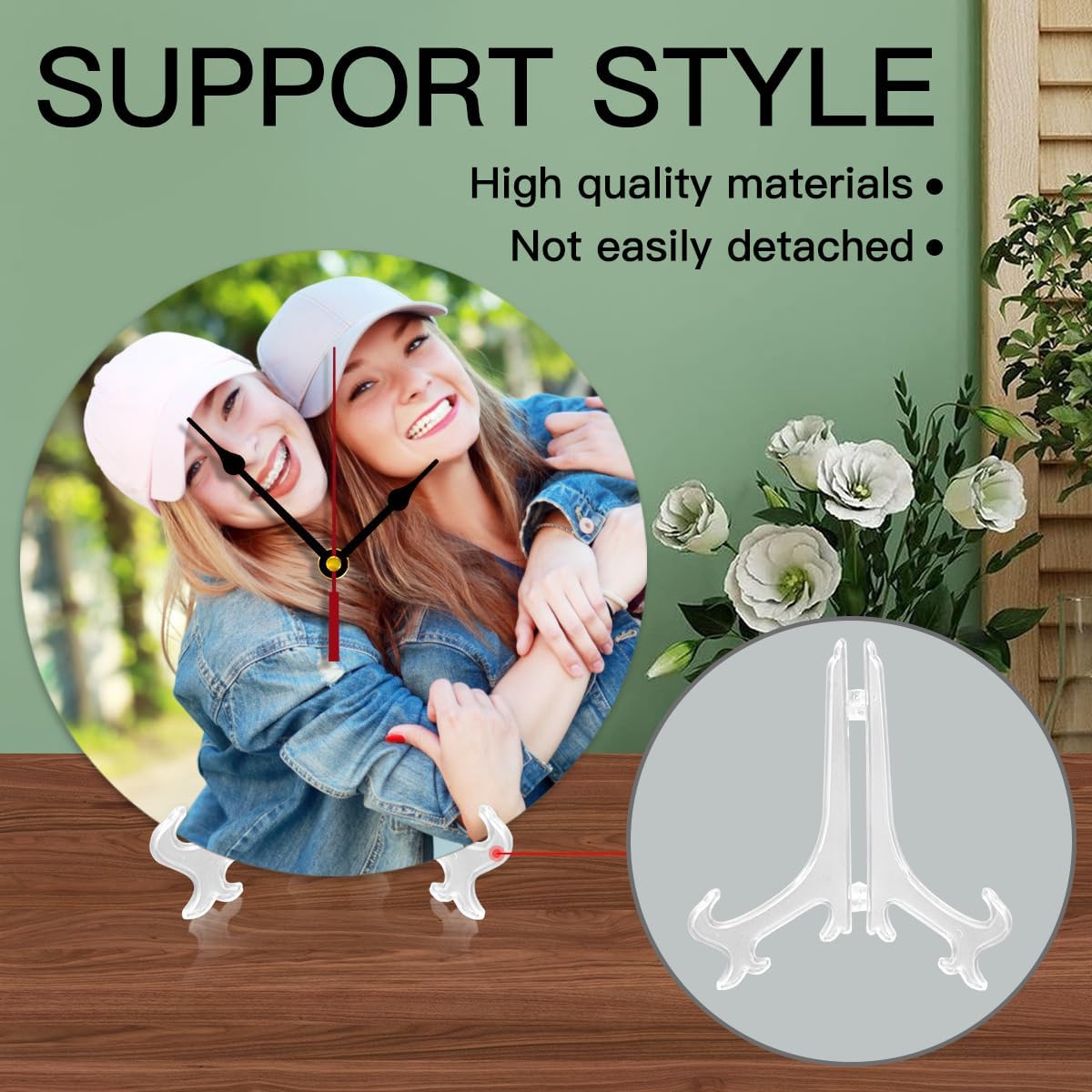 Generic Custom Clocks for Walls Personalized Picture Hanging Time Clocks Silent Non Ticking Round Decoration for Kitchen Creative, 12inch-30cm
