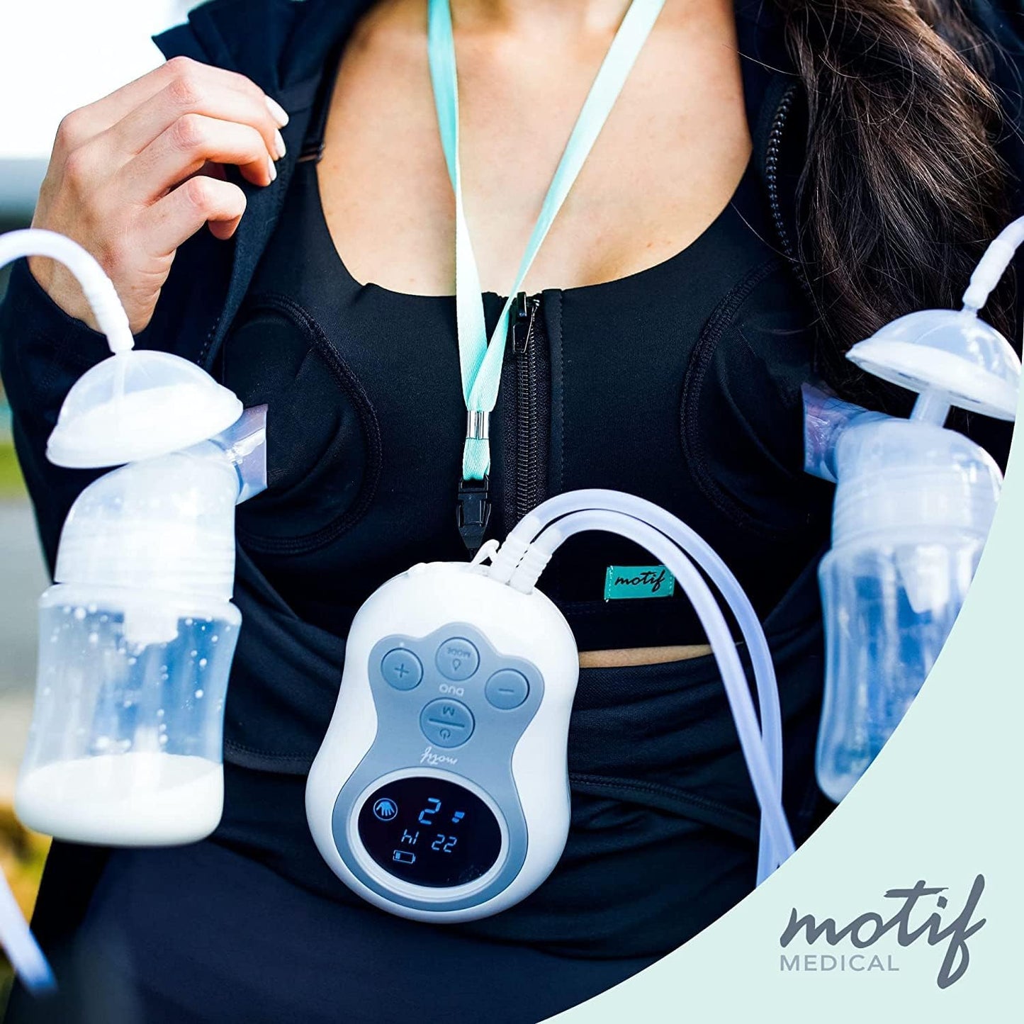 Motif Medical Duo Breast Pump Flange - Comfortable Flanges for Better Milk Flow & Pumping Ease - Ideal Breast Pump Flange Insert for Breastfeeding Moms (2 Shields, 19 mm)