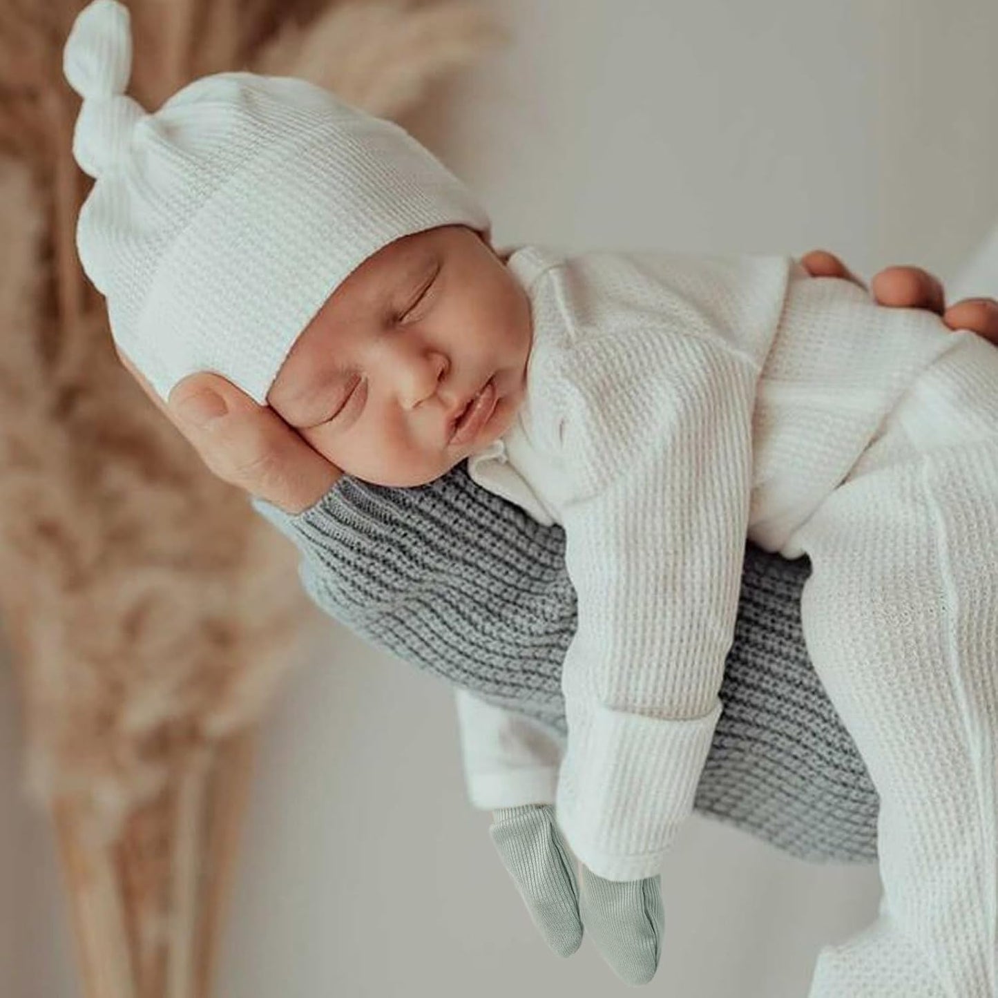 BQUBO 6 Pairs Newborn Baby Boys Girls Mittens 0-6 Months Unisex-Baby Infant Mittens Elastic No Scratch Wrist Gloves