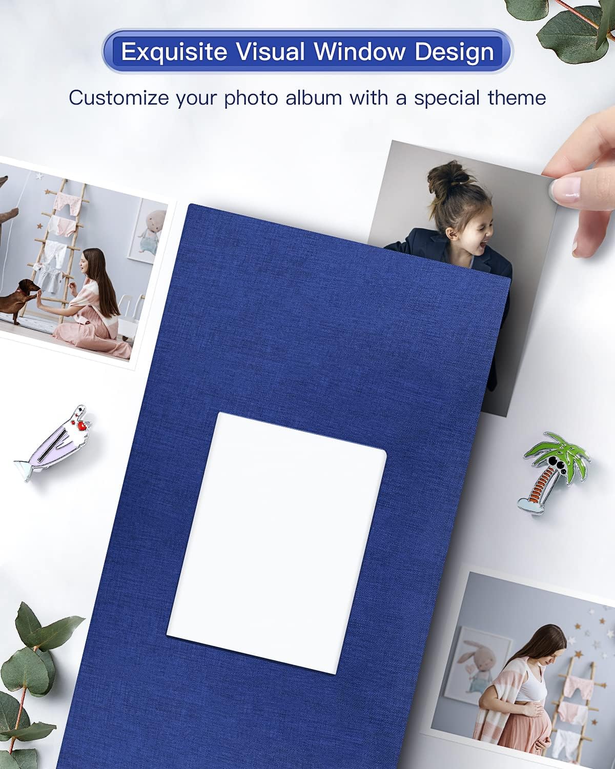 popotop Photo Album 4x6-300 Photos Linen Cover Photo Books with 300 Horizontal Pockets,Slip-in Picture Albums for Family Wedding Anniversary Baby Vacation Pictures