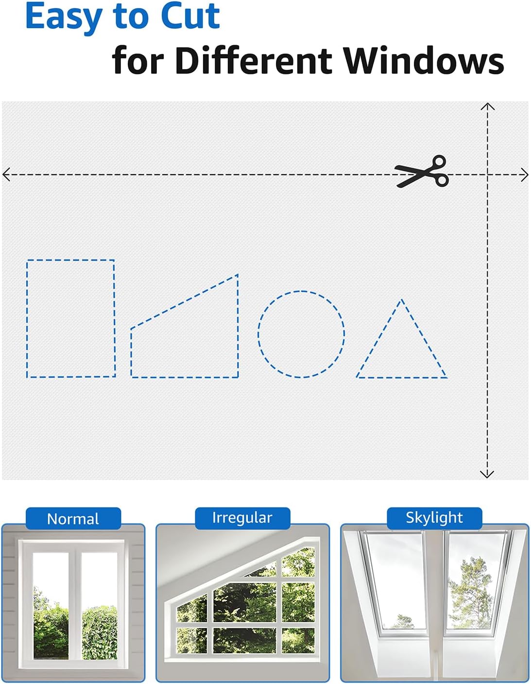 Sumobaby Blackout Curtains Portable 42"x60",No Drill Black Out Window Cover with Heat-Resistant Hook&Loop Tapes,100% Blackout Shades,Thermal Insulated Window Blinds for Home,Nursery(1 Panel,White)