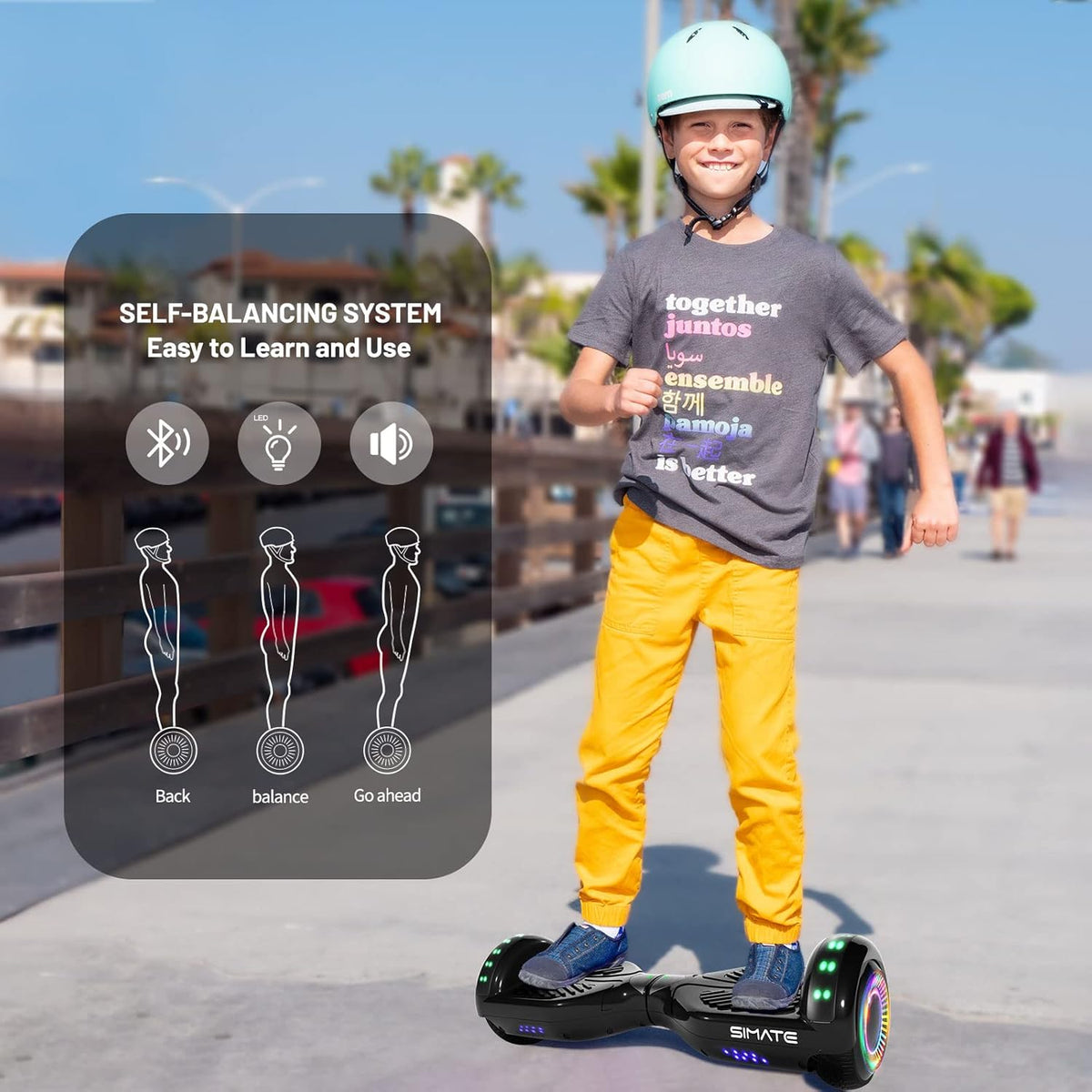 Scooter, Bluetooth & Corlorful LED Lights, Gifts for Kids & Adults & Girls & Boys, for All Ages