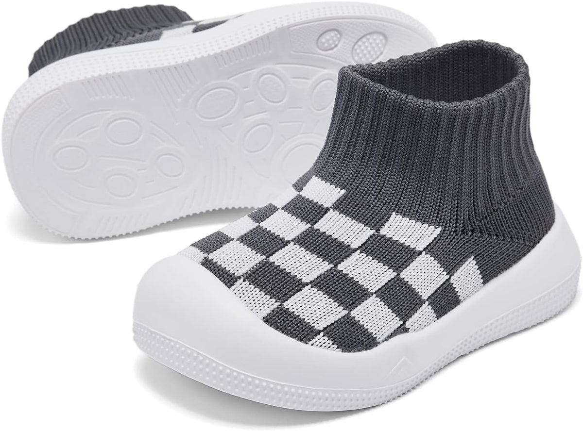 Eashi Baby Boy Girl Non-Skid Indoor Infant Walking Shoes Breathable Warm Elastic Sock Shoes with Memory Sole Protect Toes Outdoor Sneakers