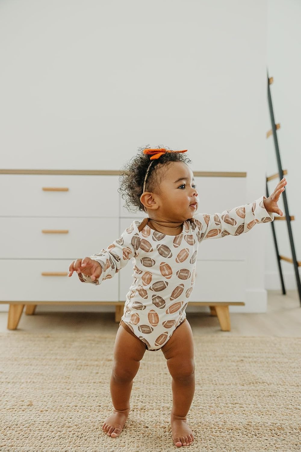 Copper Pearl Long Sleeve Bodysuit Baby: Ultra Soft Baby for Newborns, Boys, and Girls - Stylish, Comfortable, Overlap Shoulders, Premium Knit Fabric - 12-18 Months, Blitz