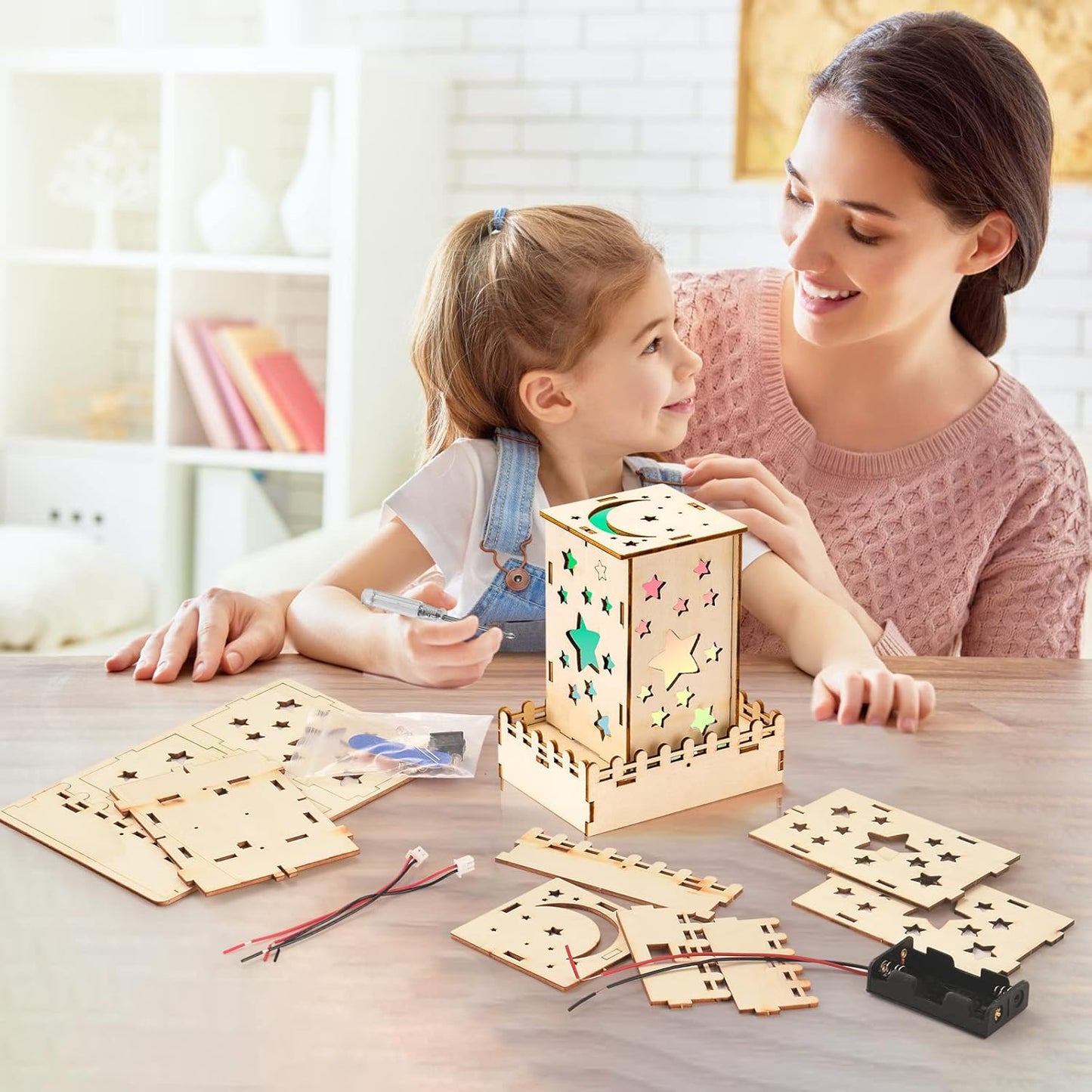 Yutin 5 Individual STEM Science Kits for Kids, Wood Arts and Craft Kits, STEM Toys for Boys Girls Age 8-12 5-7 8 10 12 13 14 Gift Idea, 3D Puzzles Building Engineering Model Set