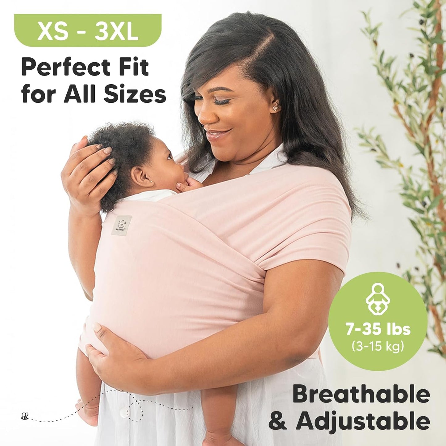 KeaBabies Baby Wrap Carrier - All in 1 Original Baby Carrier Newborn to Toddler Sling, Easy to Wear, Hands Free Bonding, Lightweight, Breathable Infant Wraps (Rainbow)