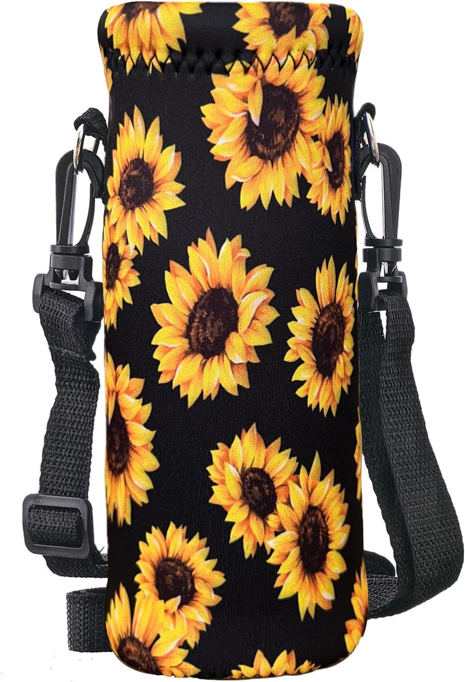 RICHEN Neoprene Water Bottle Carrier Bag with Adjustable Shoulder Strap,Insulated Water Bottle Cover for Stainless Steel/Glass/Plastic Bottles
