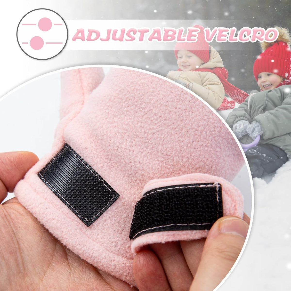 BAVST Baby Toddler Winter Mittens Girls Warm Fleece Lined Gloves Kids Sherpa Lined Mittens for Boys