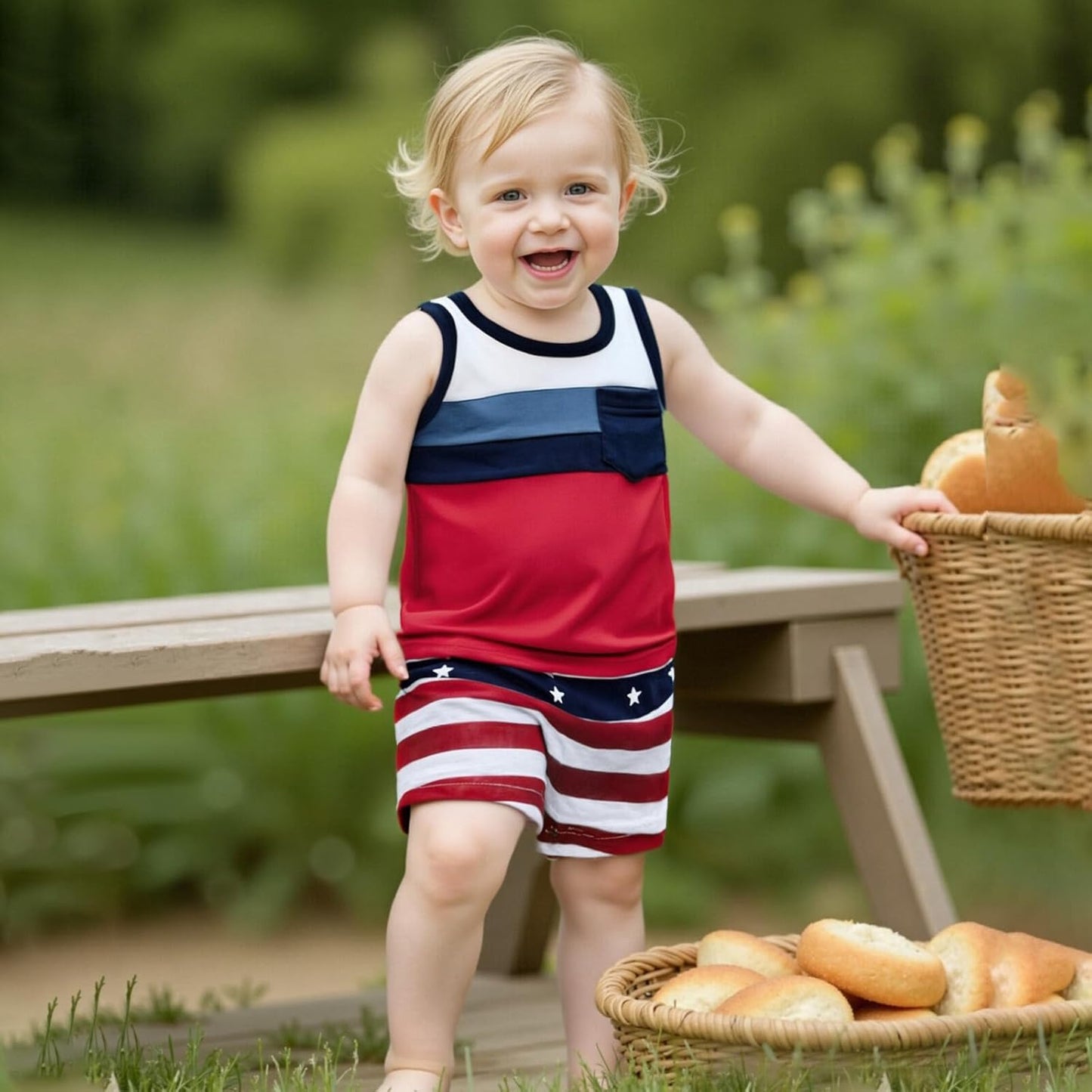 Kupretty Baby Boy Summer Clothes Sleeveless Tank Tops Vest T-Shirt + Casual Shorts Toddler Outfits Set