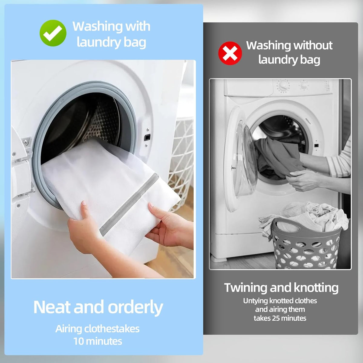 Mesh Laundry Bags, Mesh Wash Bags, Durable Mesh Structure with Strong Zipper, Suitable for Underwear, Delicate Clothes, Pants, Shoes, Socks Washing (Small Fine Mesh, Large 20 * 24in*4pcs)