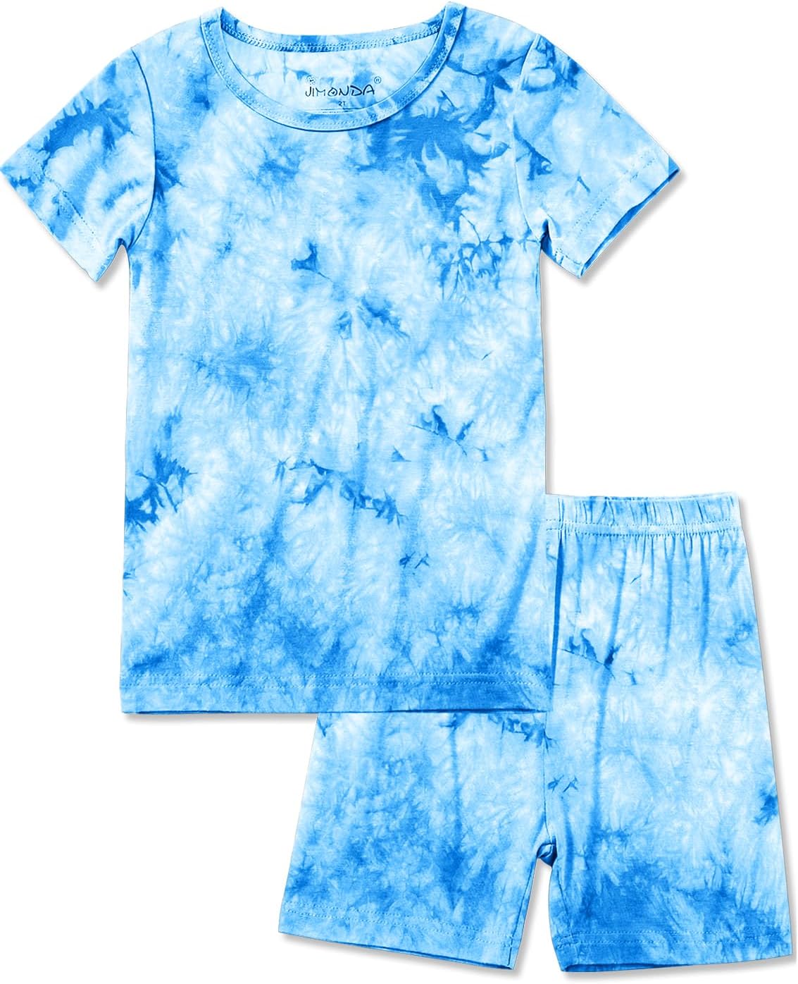 Jimonda Baby/Toddler Soft Sleepwear Short sleeve Kids Cool Pajama Outdoor 2-Piece Shirt&Shorts Casual sets Tie Dye PJ