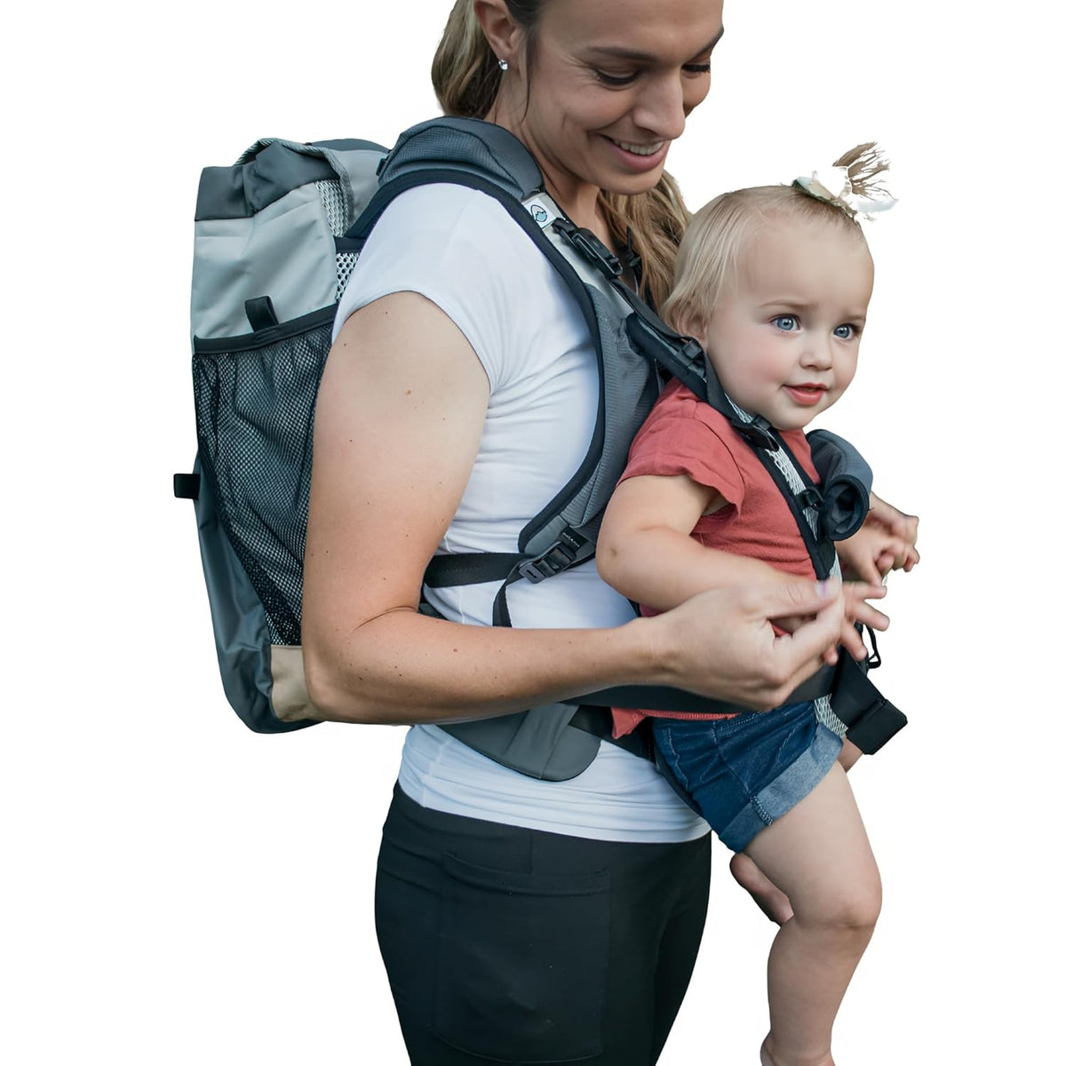 Baby Carrier and 40L Diaper Bag – Hip Healthy Certified Baby Carrier for Newborn to Toddler, Great for Hiking and Everyday Use - Lightweight, Machine Washable, TSA-Ready