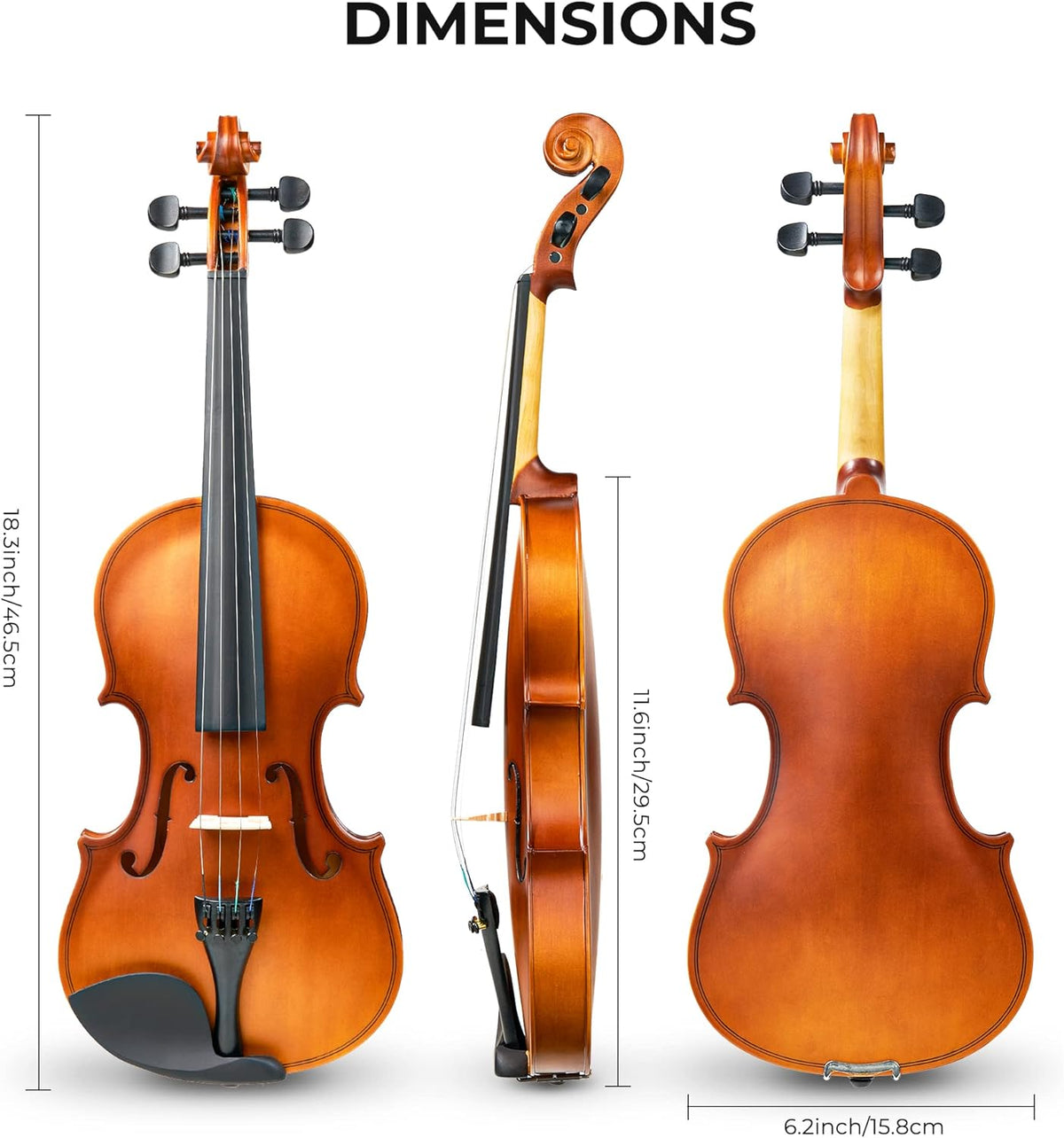Vangoa 1/4 Violin Set for Beginners Kids Student Fiddle Quarter Size Acoustic Violin Outfit with Starter Kit for Children, Natural
