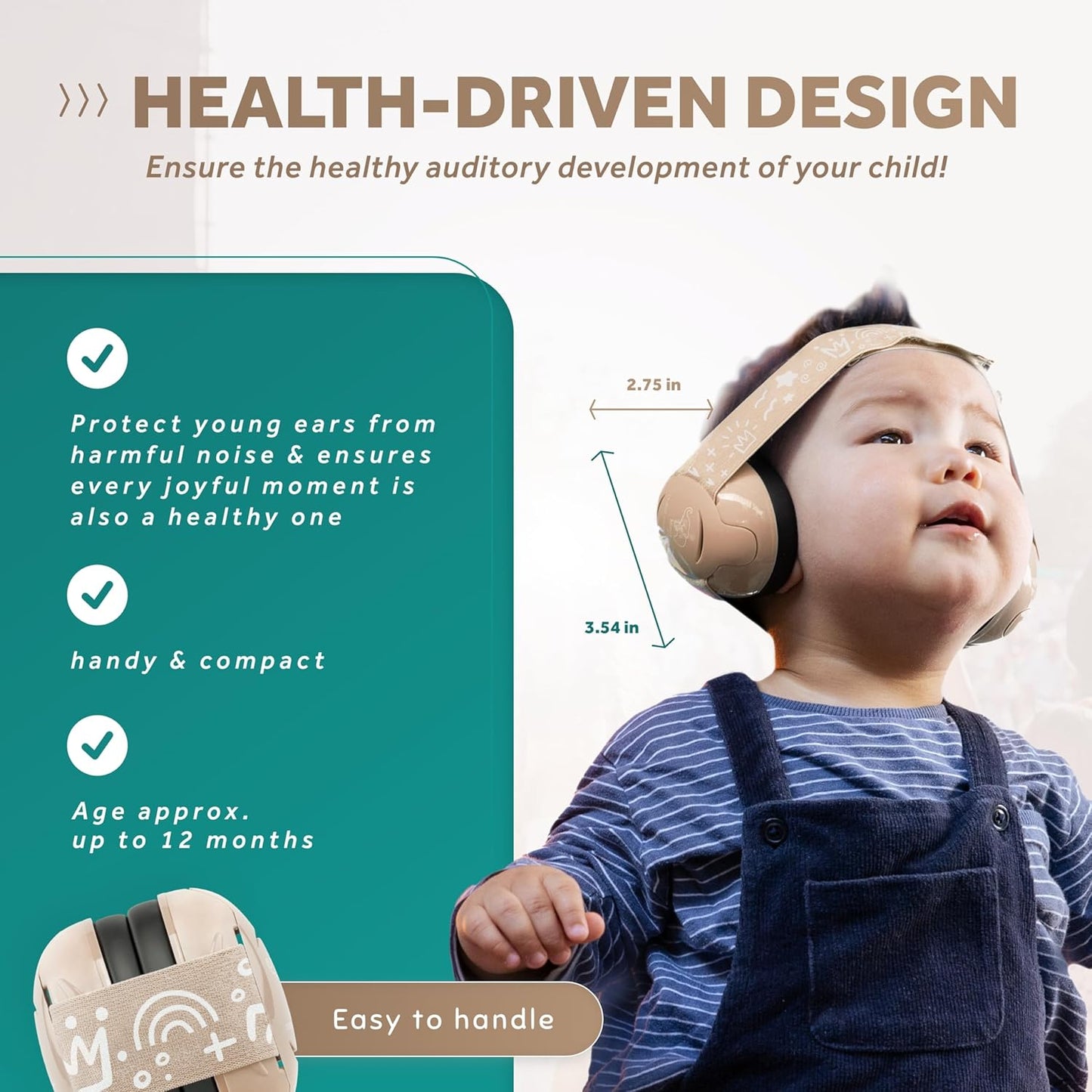 Schallwerk ® Mini+ Baby Ear Muffs – Infant Noise Cancelling Headphones, Toddler Ear Protection, Baby Headphones for Noise