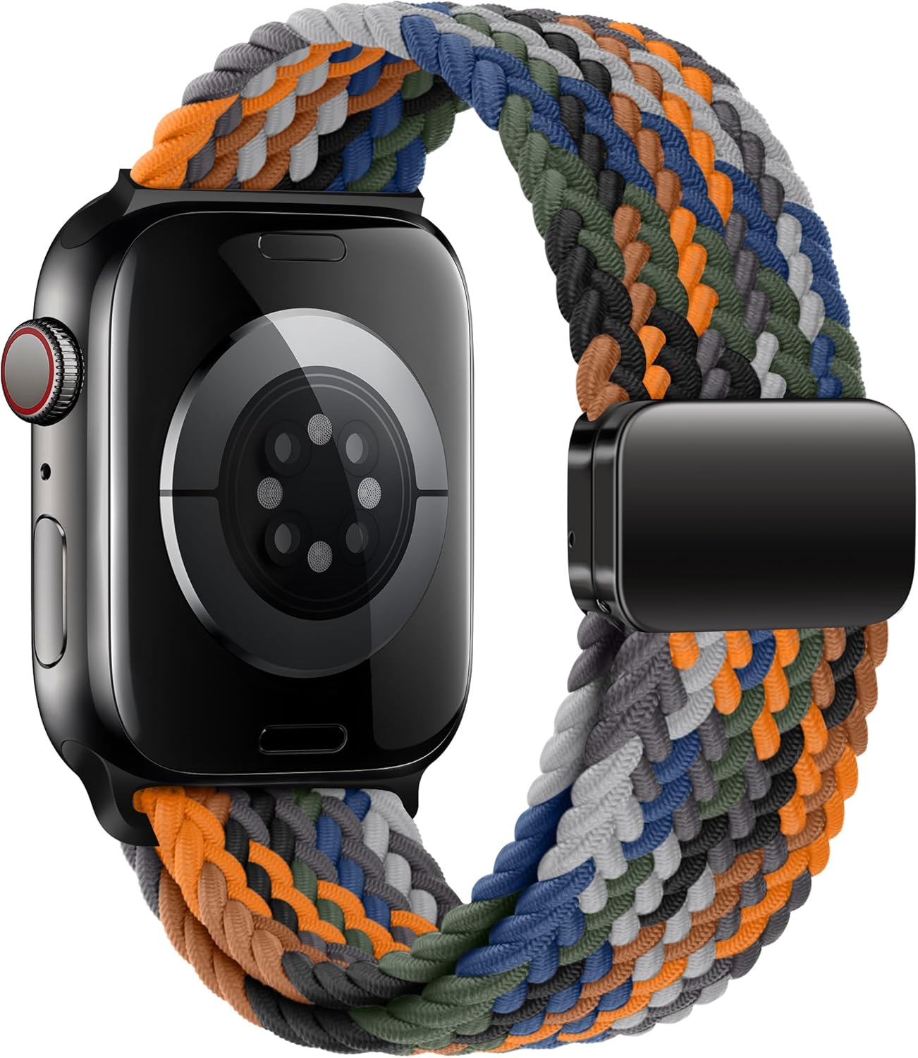 Mazoft Braided Bands With Magnetic Clasp Compatible with Apple Watch Band 38mm 40mm 41mm 42mm 44mm 45mm 46mm 49mm；Soft Nylon Sport Loop Strap for iWatch Series Ultra 2&1 10 9 8 7 6 SE 5 4 3 Women Men