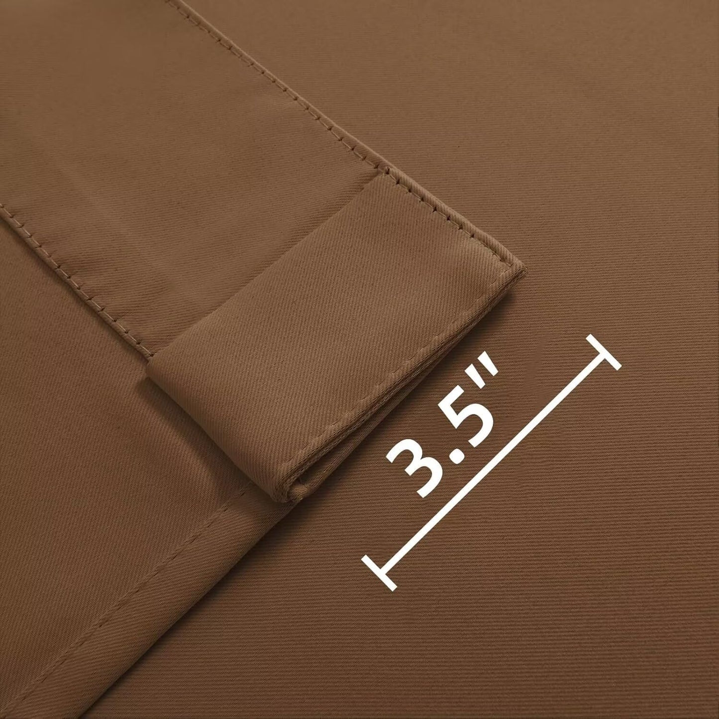Joydeco Blackout Curtains 108 Inches Long, Thermal Insulated Black Out Curtains 2 Panels Set, Room Darkening Drapes for Living Room Window Rod Pocket Back Tab (W52 x L108 Inch, Brown)