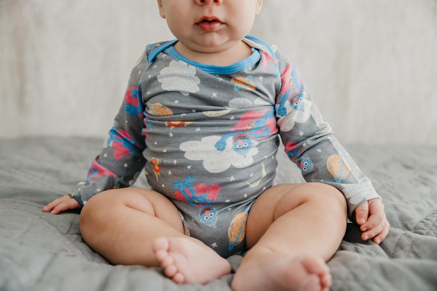 Copper Pearl Long Sleeve Bodysuit Baby: Ultra Soft Baby for Newborns, Boys, and Girls - Stylish, Comfortable, Overlap Shoulders, Premium Knit Fabric - 18-24 Months, Super Grover