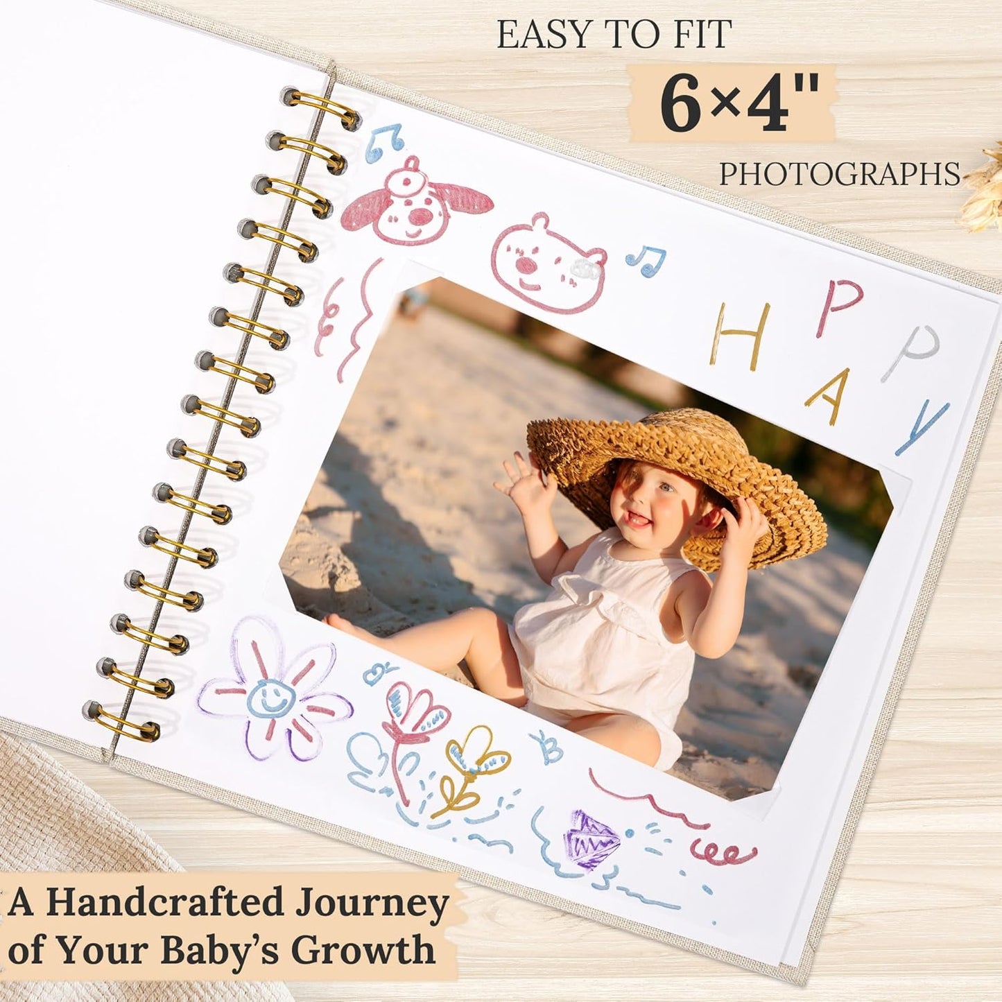 Scrapbook Photo Album Linen Cover, 8 x 8 Inch Hardcover Kraft White Pages Memory Book, for Travel Wedding Guest Book Christmas Baby Shower (20 Sheets/ 40 Pages,Purple)