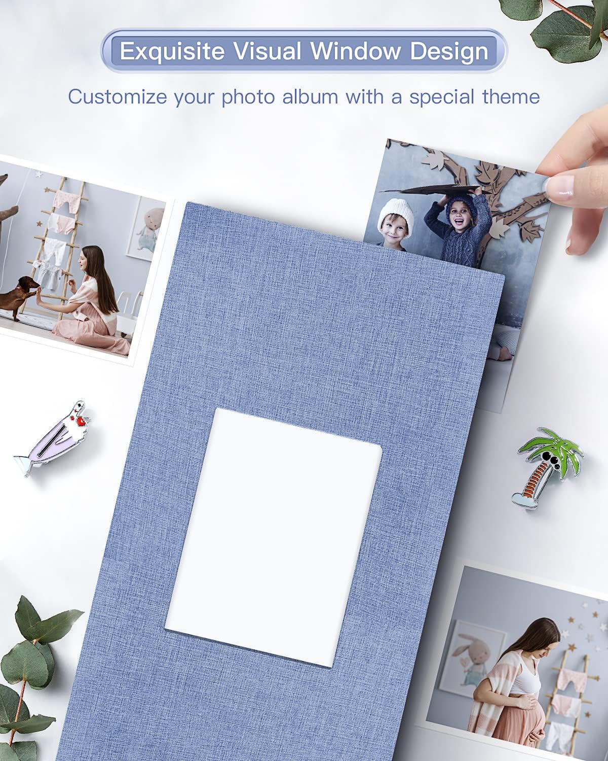 popotop Photo Album 4x6-420 Photos Photo Books with 420 Horizontall Pockets,Linen Cover Albums for Family Wedding Anniversary Baby Vacation Pictures
