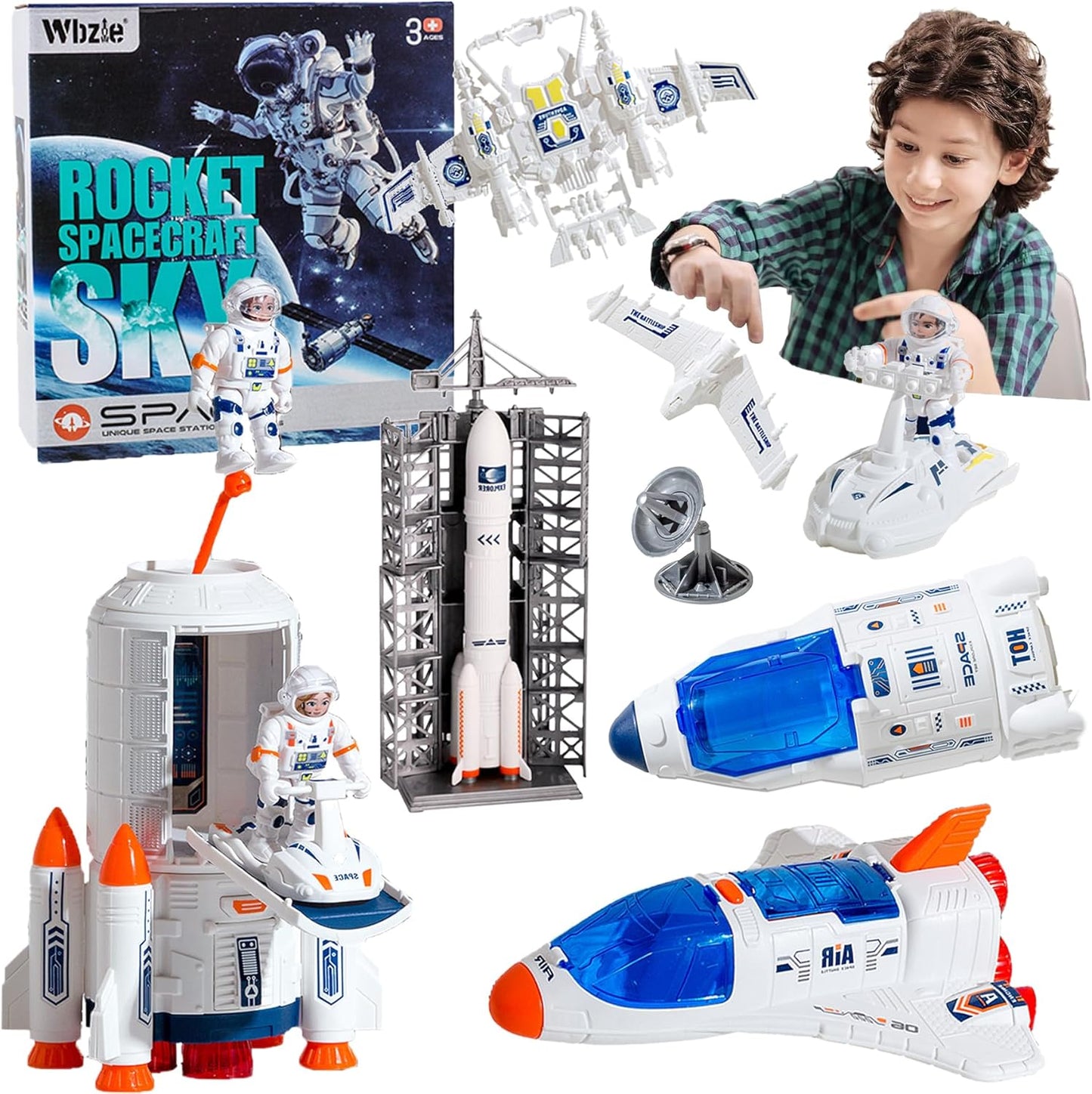 Concentration, Focus, Space Toys Rocket, Rocket Ship Toys, Astronaut Toy for Kids 3-5 Educational, ToyGift for Boys & Girls, Concentration, Educational, Concentration, Learning