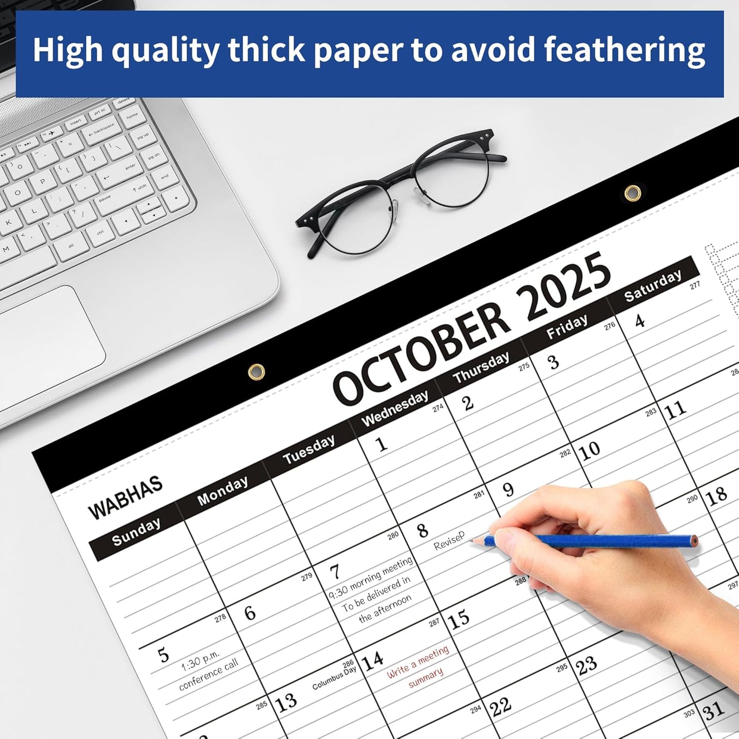 Desk Calendar 2026,October 2025 to March 2027, Desk Calendar 2025-2026 with to-do list,Calendar 2026-18 Months,2026 Calendar 17" x 12" for Home or Office.