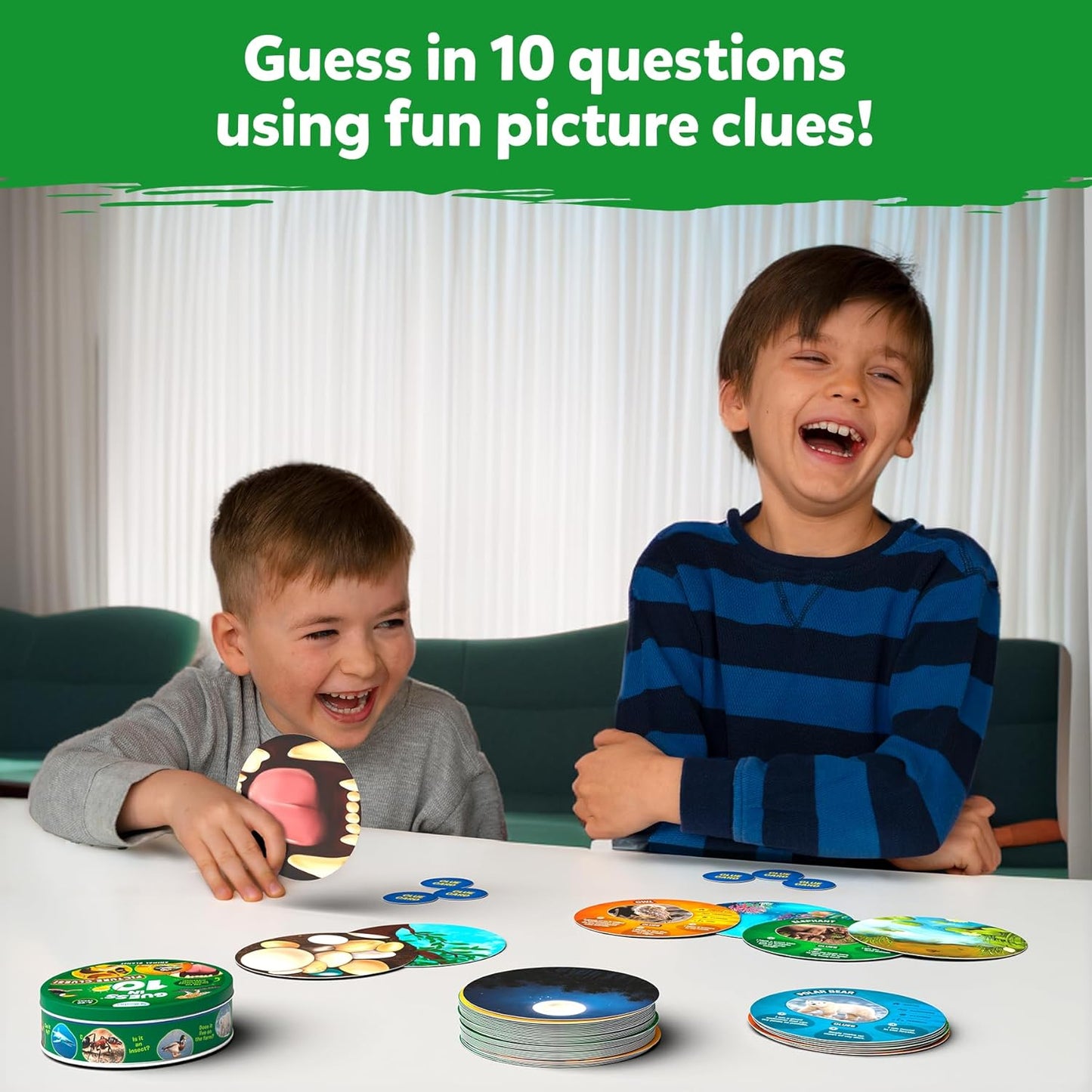 Skillmatics Guess in 10 Animal Picture Clues, Perfect for Boys, Girls, Kids, and Families Who Love, Card Games, Educational Games, Board Games, Gifts for Ages 6, 7, 8, 9 and Up