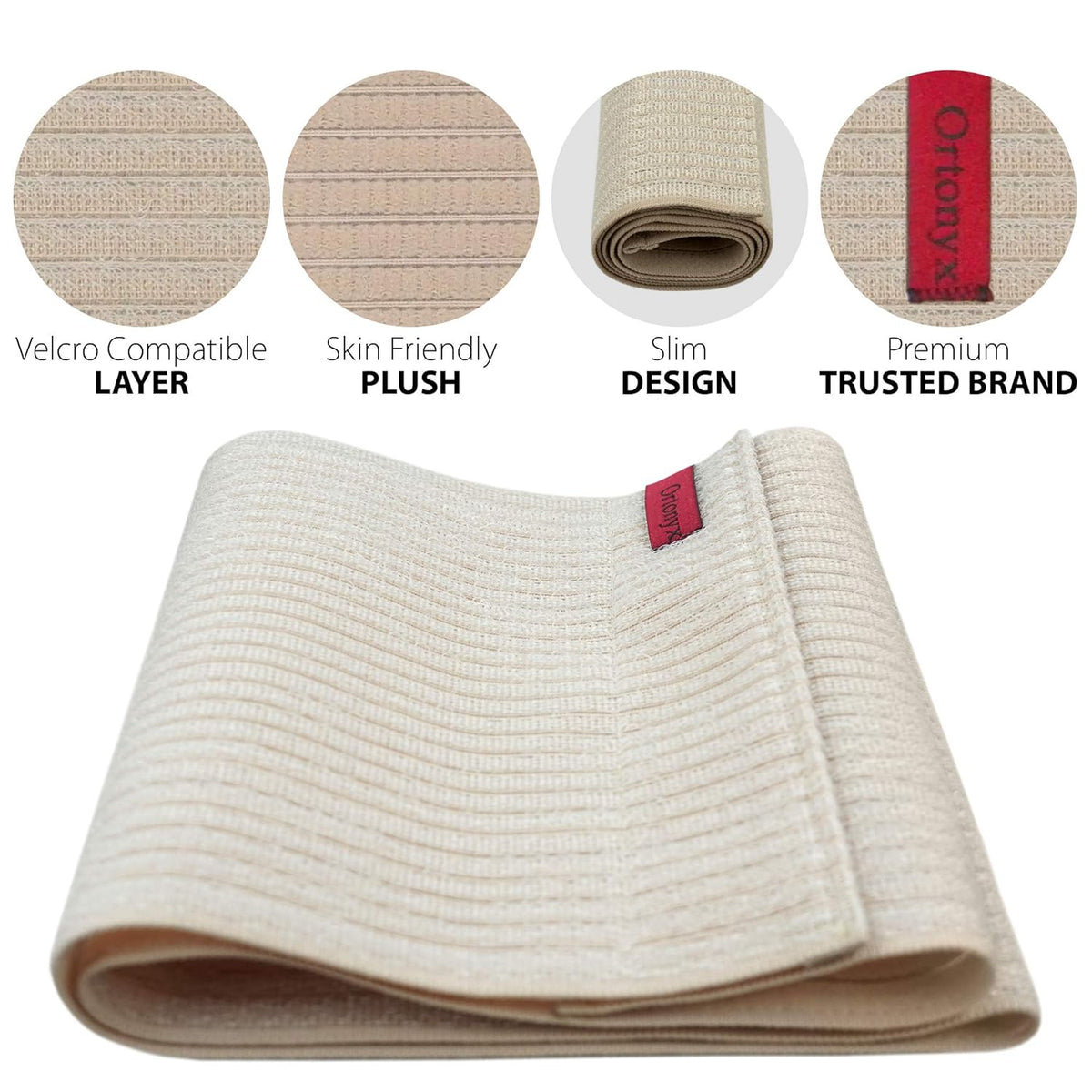 ORTONYX 10.25" Abdominal Binder for Men and Women/Postpartum Post-operative Post-surgery Wrap/Abdomen Navel Umbilical Hernia Support Belt / 524010 Beige 3XL Plus Size