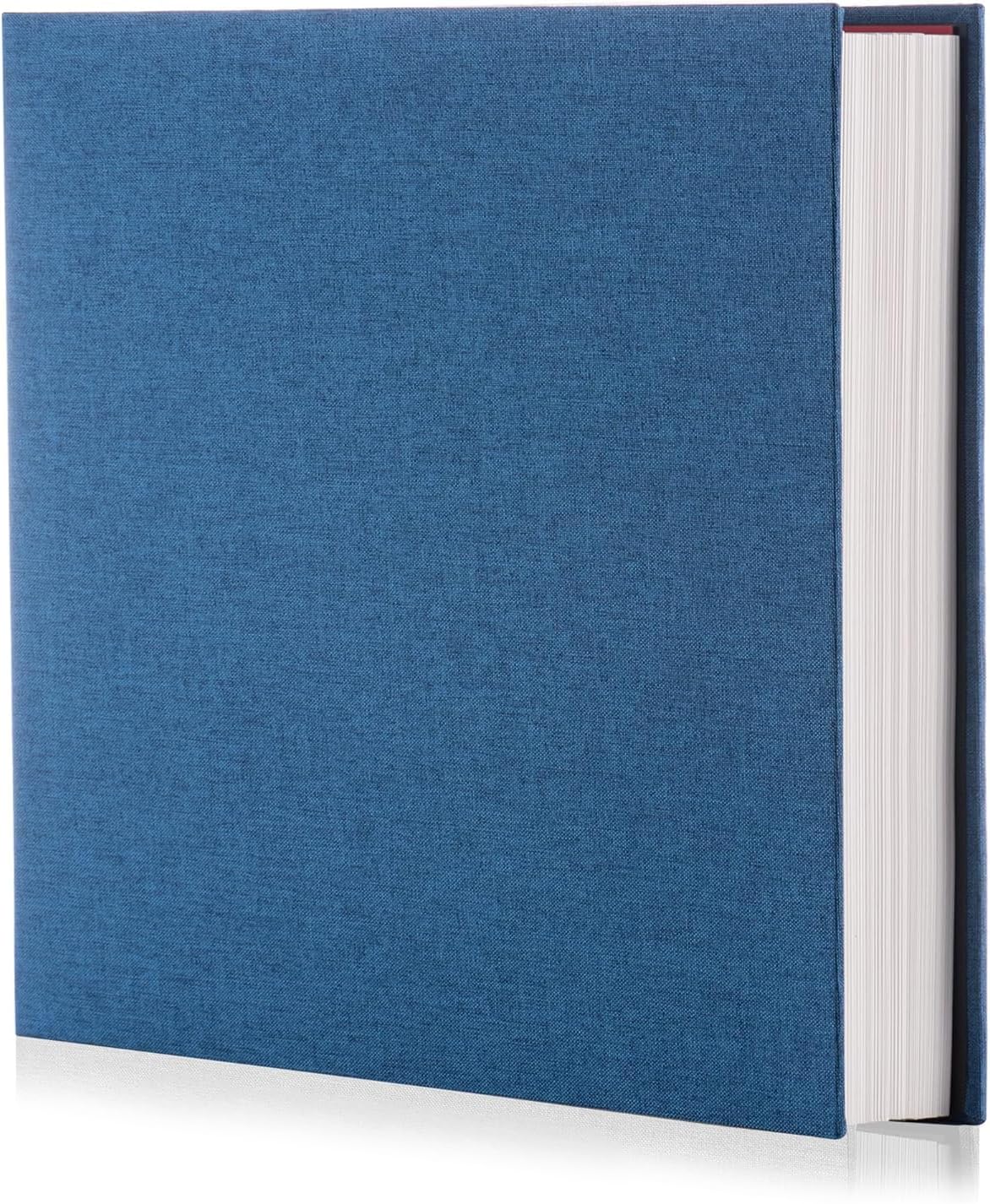 Photo Album Self Adhesive Scrapbook Album for 4Ã—6 Pictures DIY Magnetic Linen Cover Album 30 Blank Pages Great Gift for Family, Wedding, Birthday, Christmas, Anniversary(Blue), 6-15-Blue