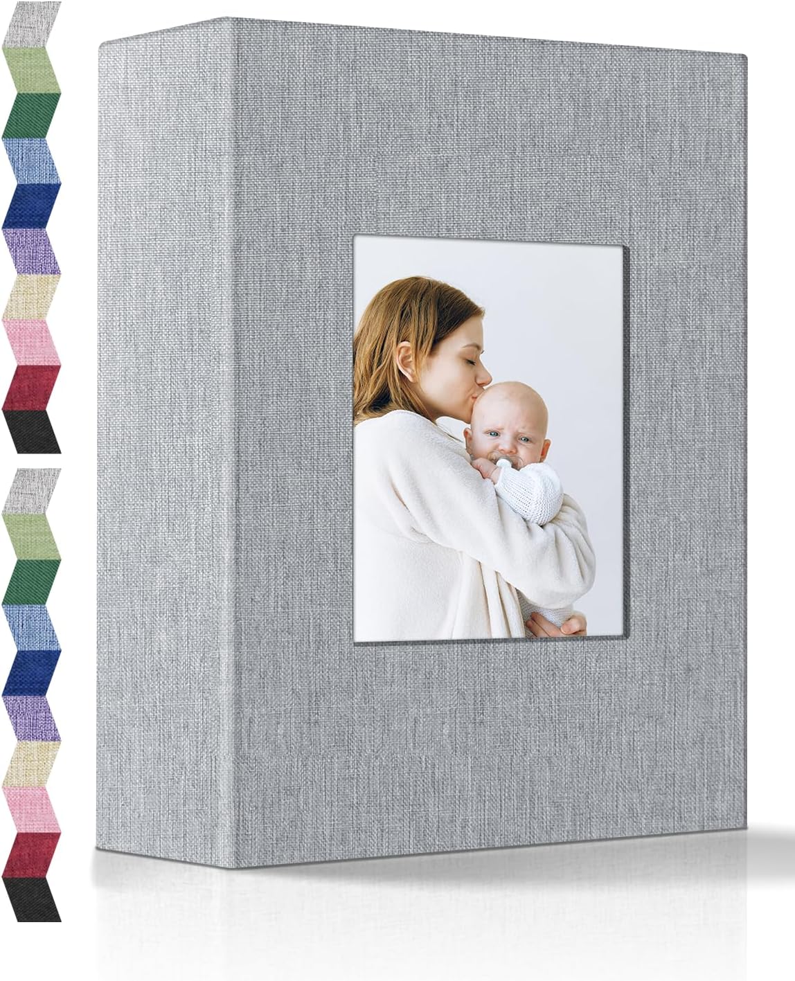 popotop Photo Album 4x6-100 Photos Photo Books with 100 Vertical Pockets,Linen Cover Albums for Family Wedding Anniversary Baby Vacation Pictures