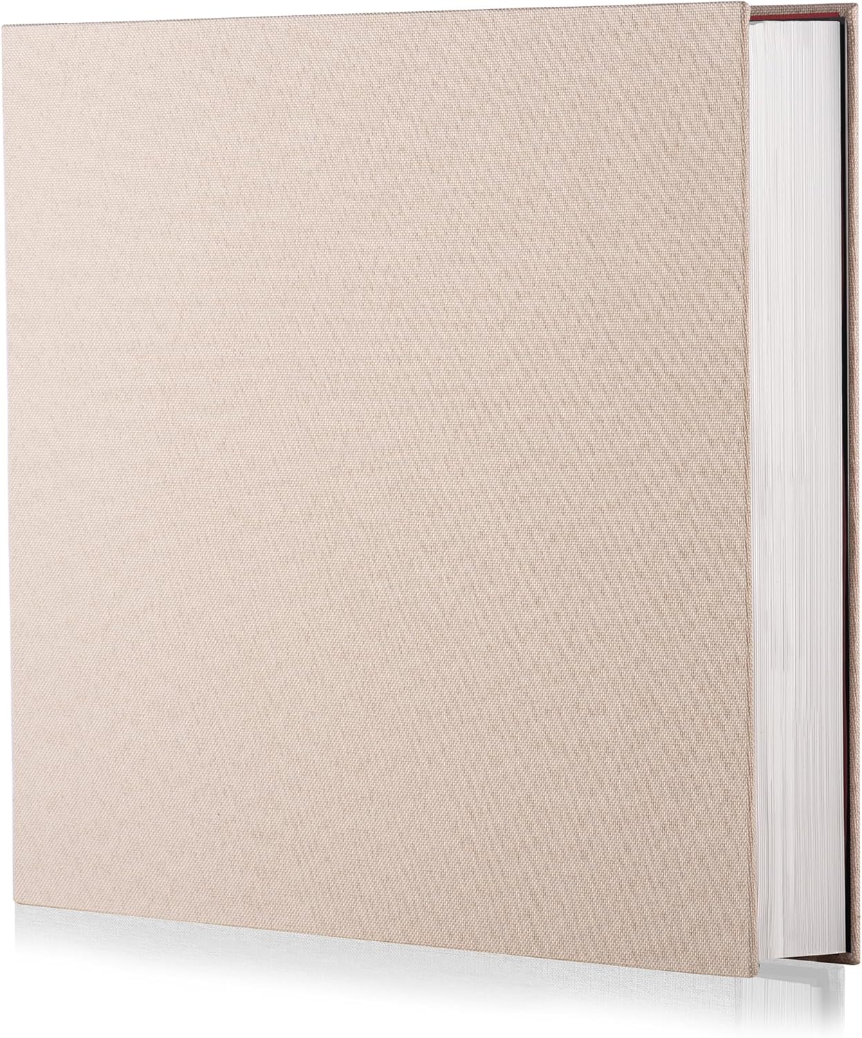 Photo Album Self Adhesive Scrapbook Album for 4×6 Pictures DIY Magnetic Linen Cover Album 30 Blank Pages Great Gift for Family, Wedding, Birthday, Christmas, Anniversary(Light Beige)