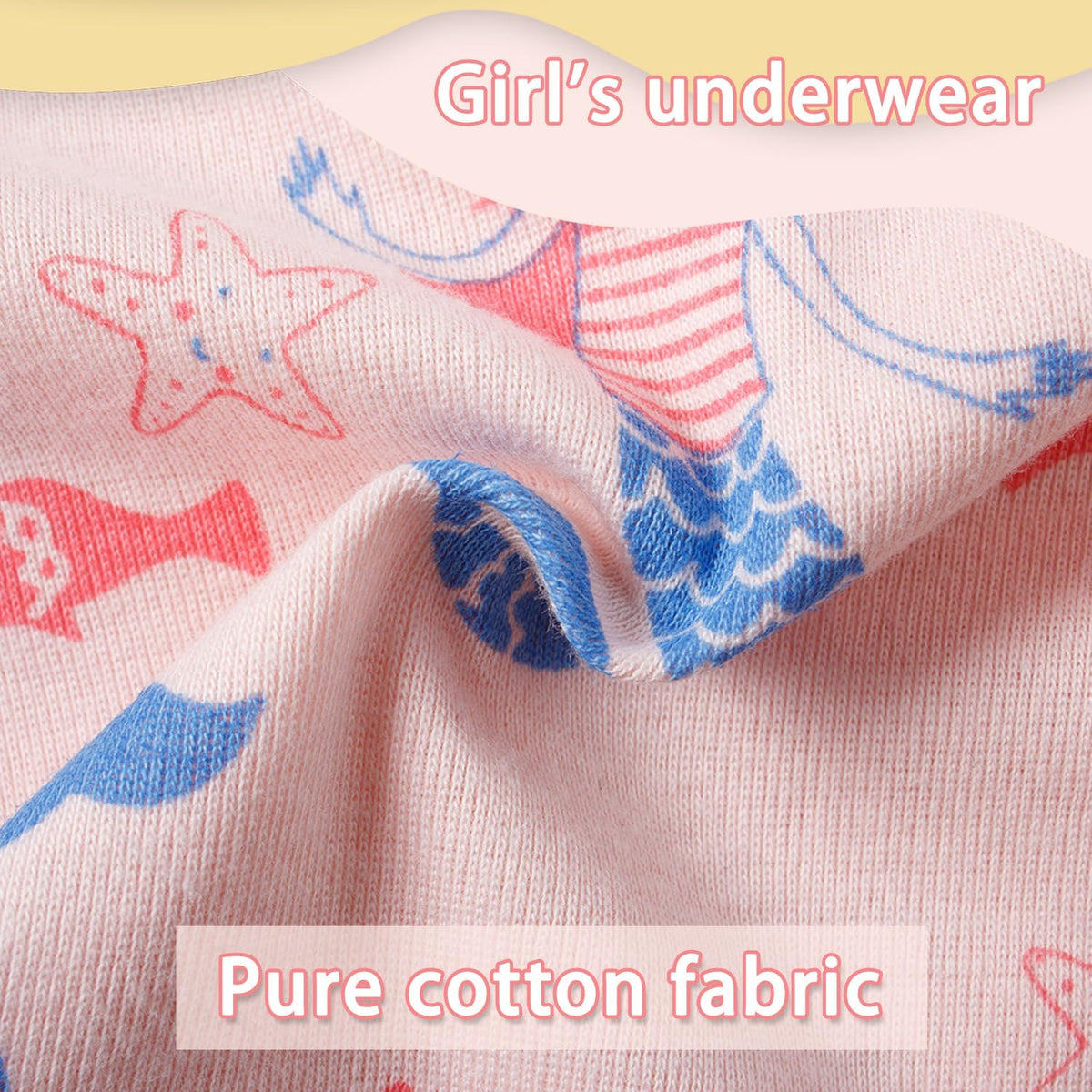 Finihen Girls Cotton Underwear Toddler Girls Panties Kids Briefs Multipacks.