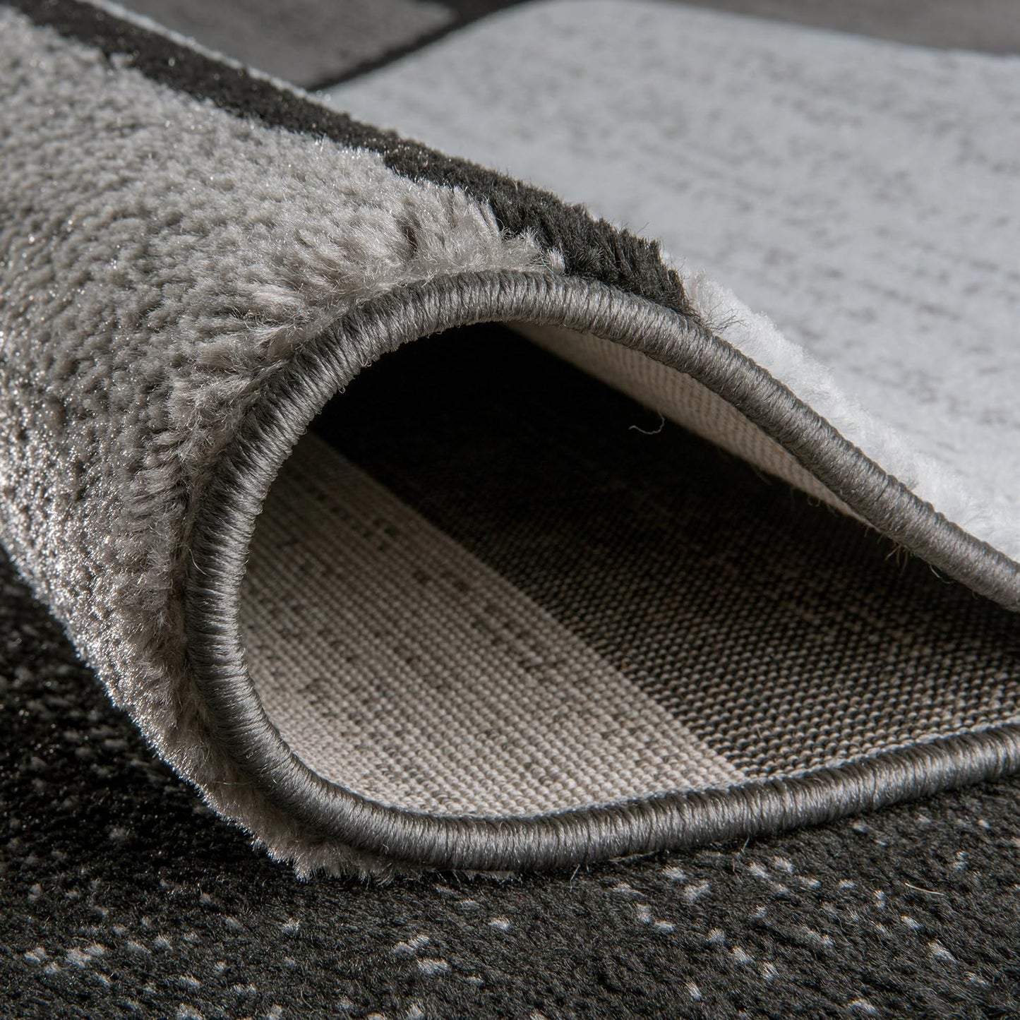 Rugshop Contemporary Modern Boxes for Home Office,Living Room,Bedroom,Kitchen Non Shedding Round Area Rug 8' Gray