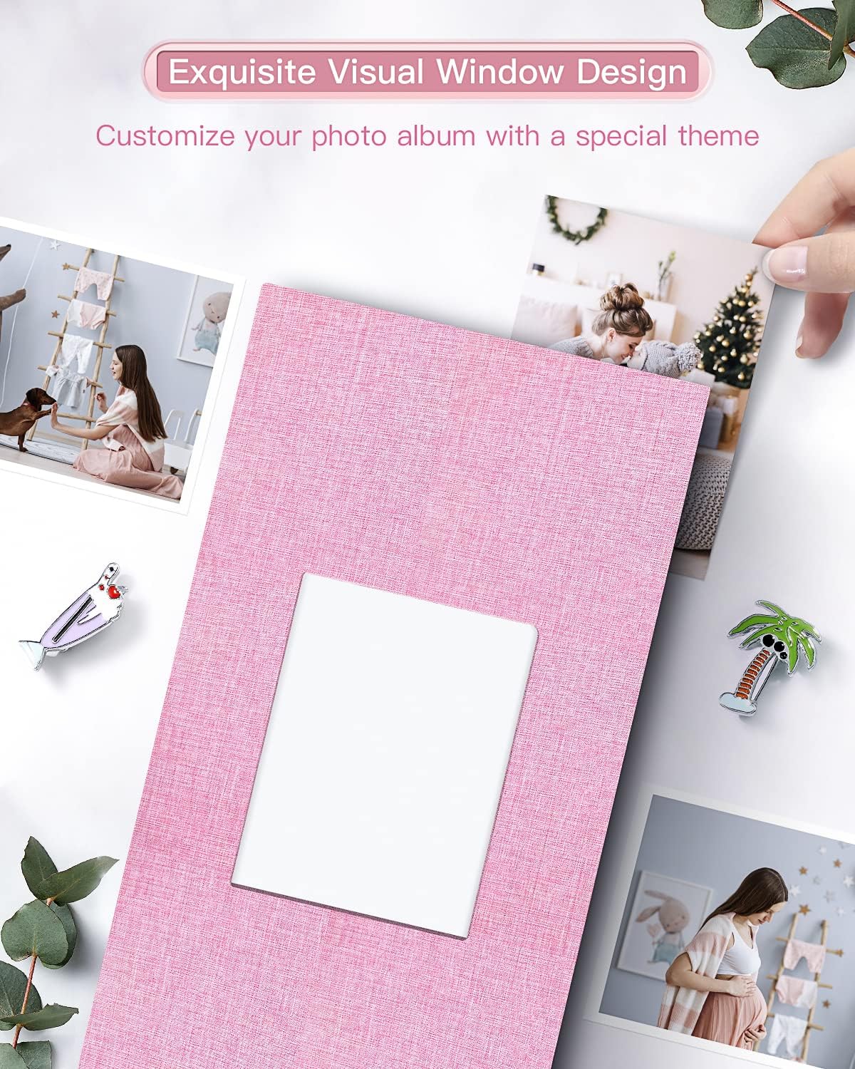 popotop Photo Album 4x6-420 Photos Photo Books with 420 Horizontall Pockets,Linen Cover Albums for Family Wedding Anniversary Baby Vacation Pictures