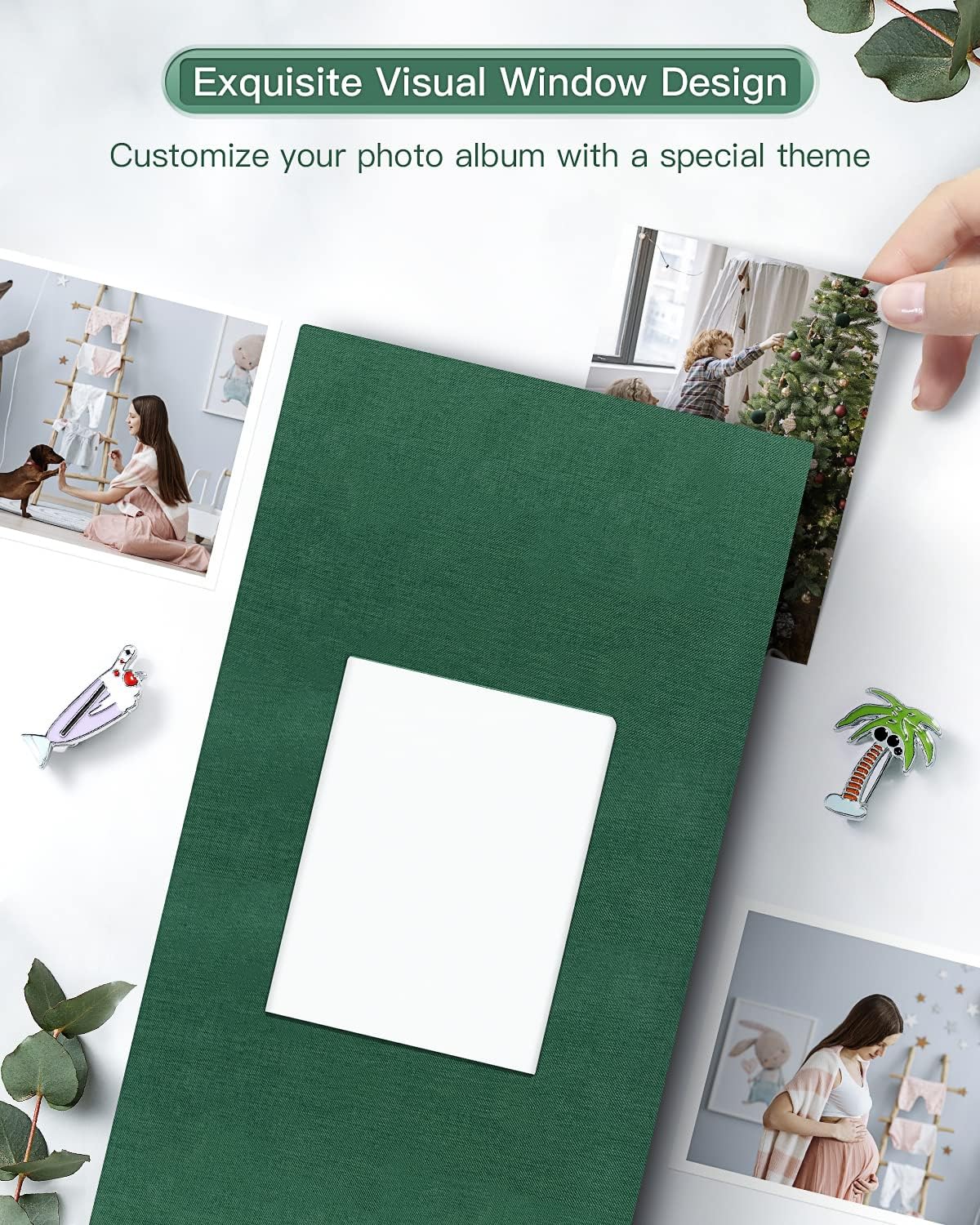 popotop Photo Album 4x6-300 Photos Linen Cover Photo Books with 300 Horizontal Pockets,Slip-in Picture Albums for Family Wedding Anniversary Baby Vacation Pictures